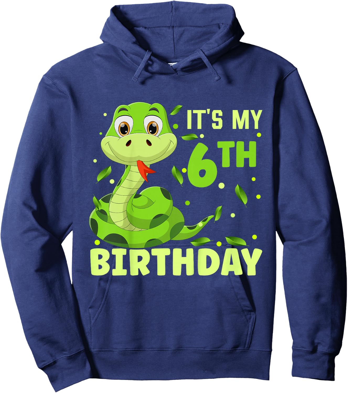 It’s My 6th Birthday Snake Birthday Girl Boy Party Matching Hoodie - Hoodie | Navy