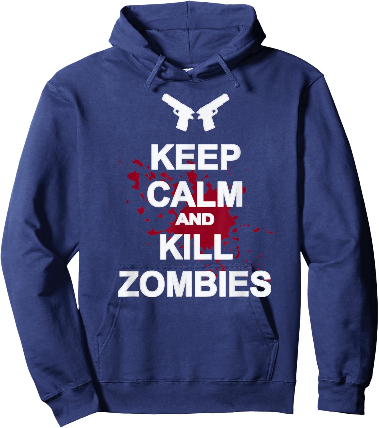 Keep Calm and Kill Zombies Shirt Hoodie - Hoodie | Navy