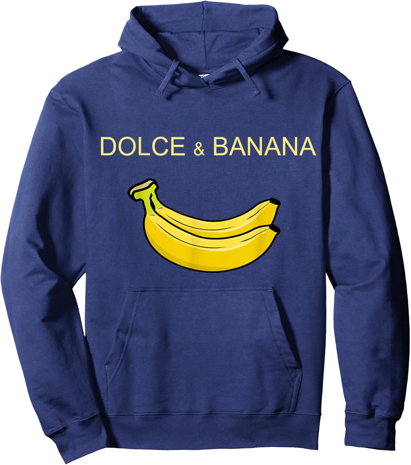 Dolce and Banana Funny Cute Graphic Design Banana Hoodie - Hoodie | Navy