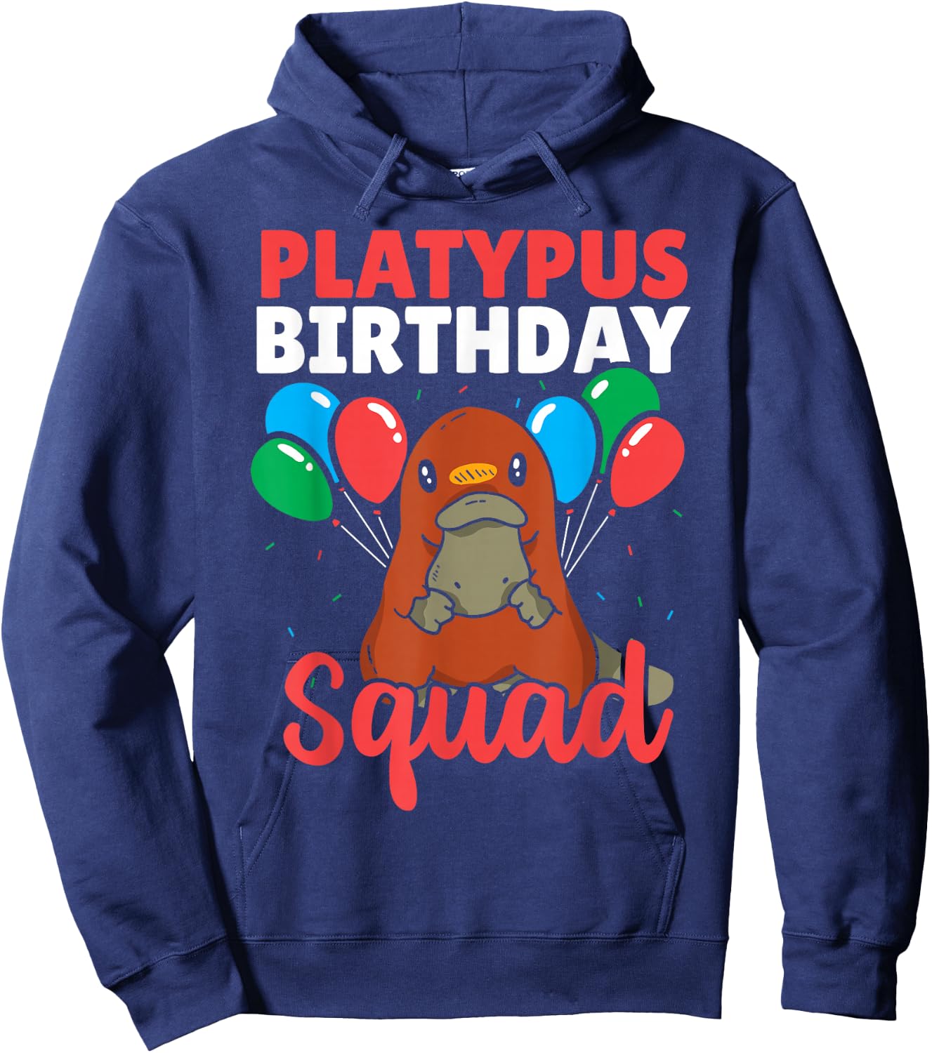 Platypus Birthday Squad - Kids Platypus Birthday Hoodie - Hoodie | Navy