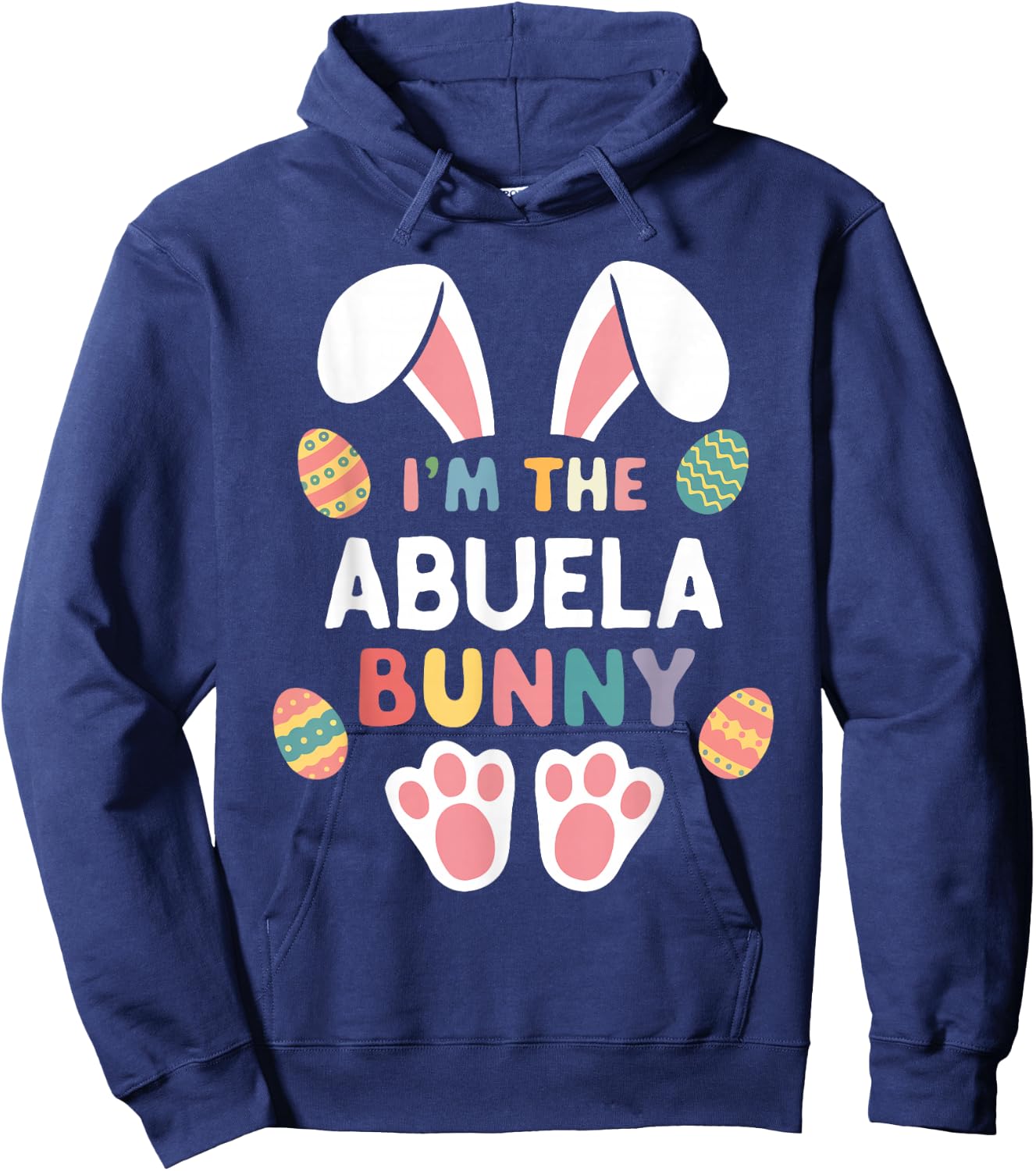 I'm The Abuela Bunny Easter Matching Family Hoodie - Hoodie | Navy