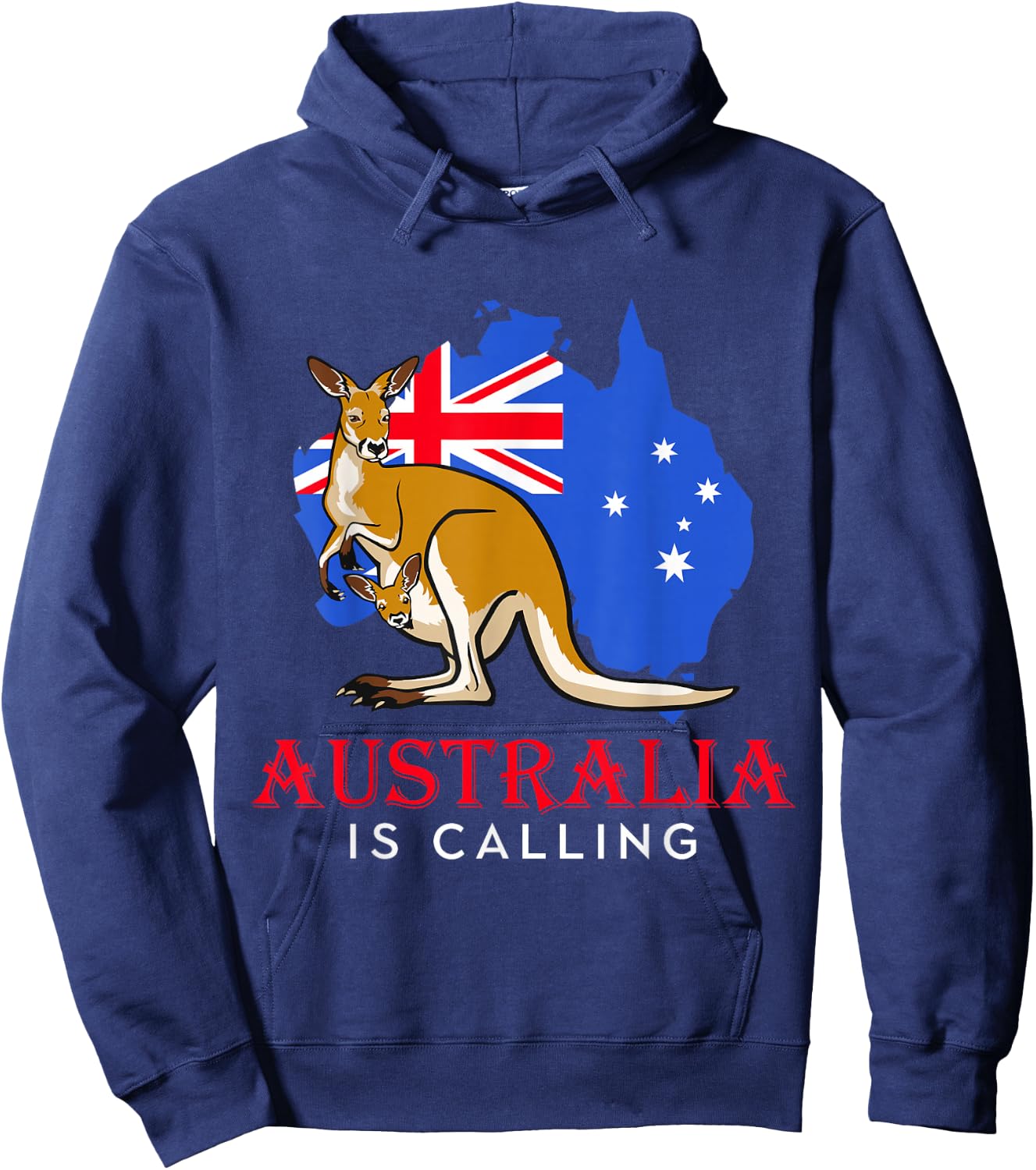 Australien ruft süße Känguru-Outback-Kängurus Hoodie - Hoodie | Navy