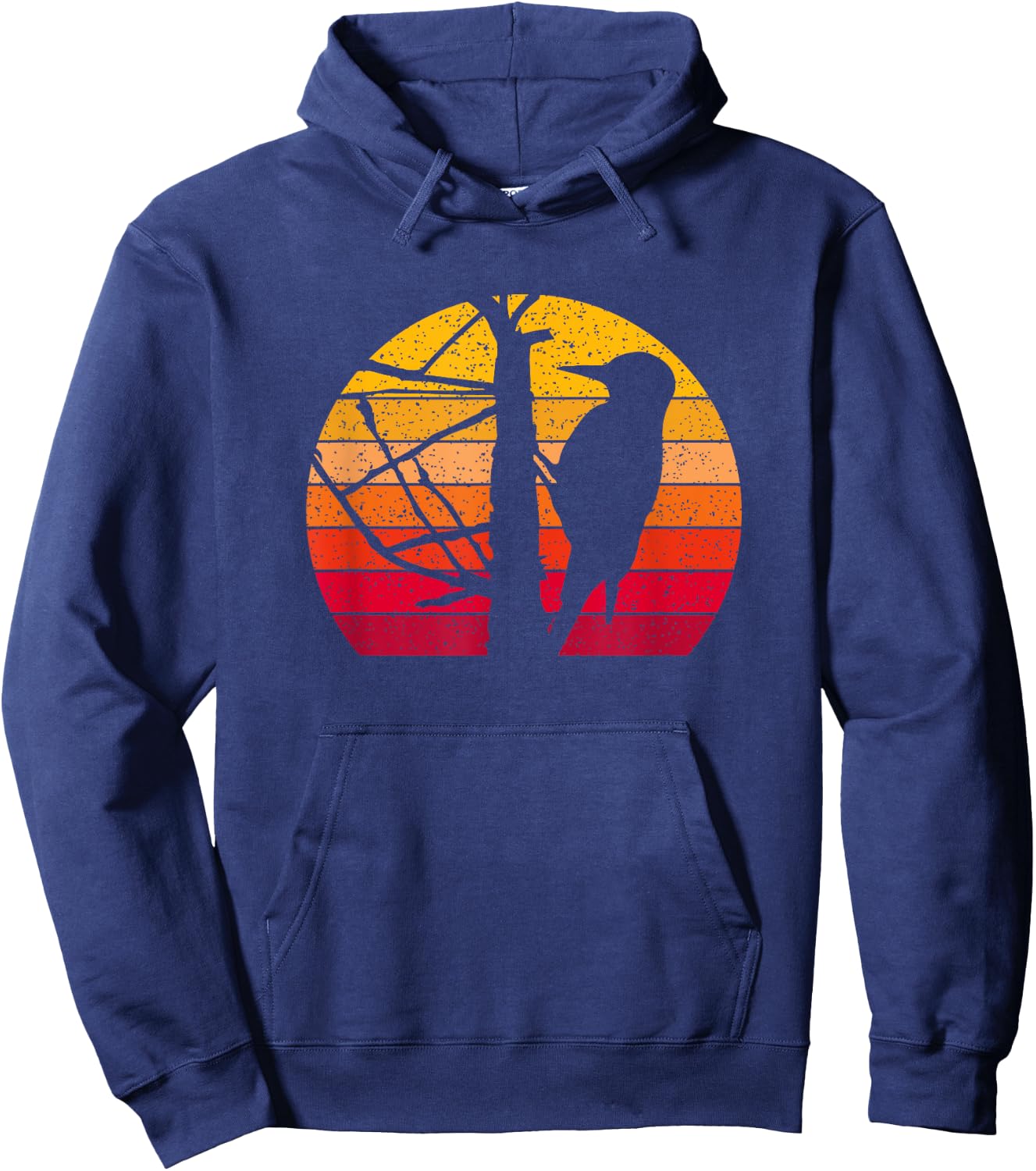 Woodpecker in a Tree Birdslover Retro Nature-Lover Hoodie - Hoodie | Navy
