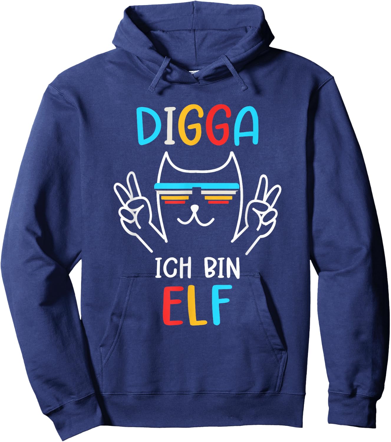 11 Jahre Geburtstag Junge Digga Ich Bin Elf Hoodie - Hoodie | Navy