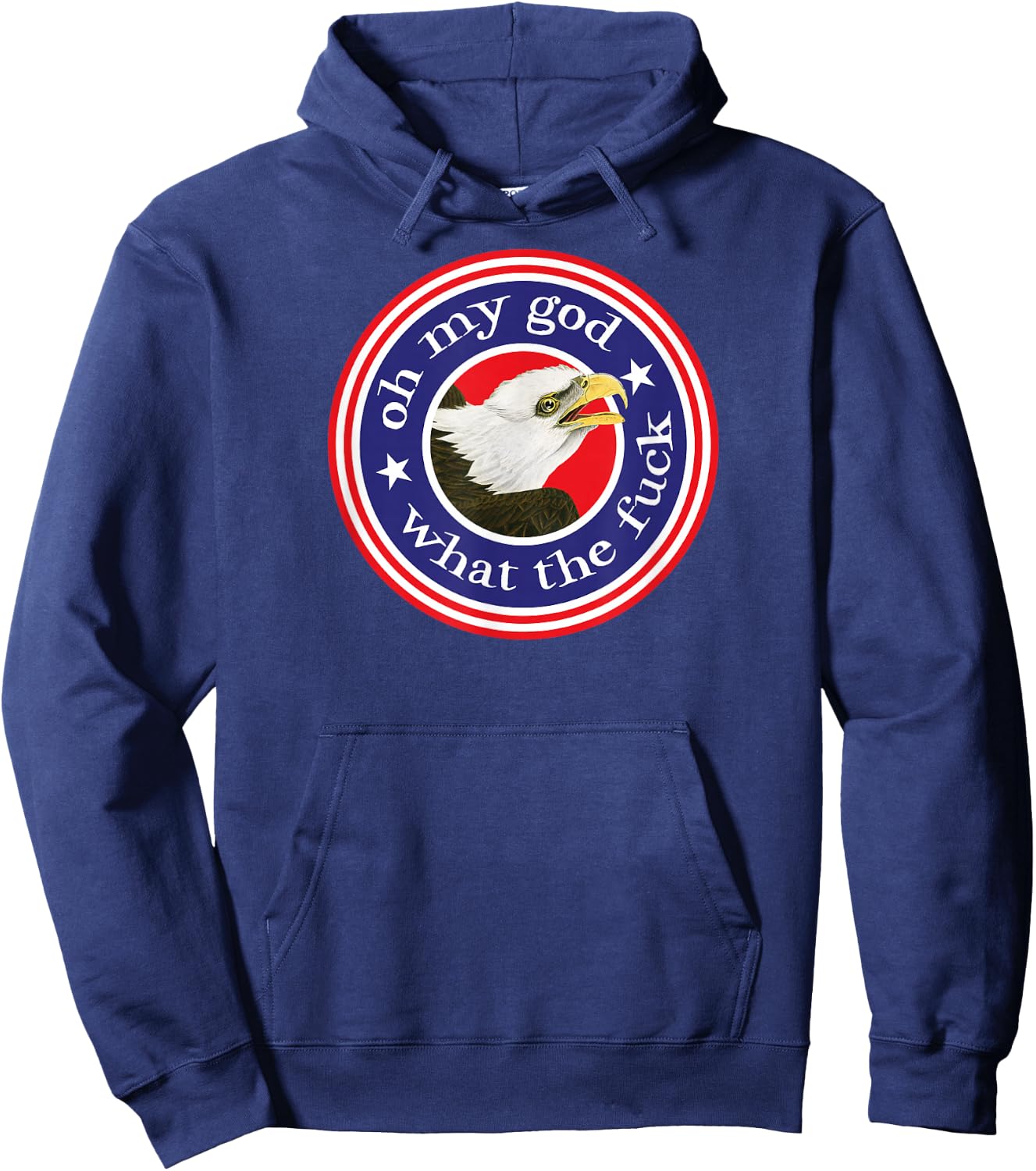 Threadless Effin' Birds Oh My God What The… Americana Hoodie - Hoodie | Navy