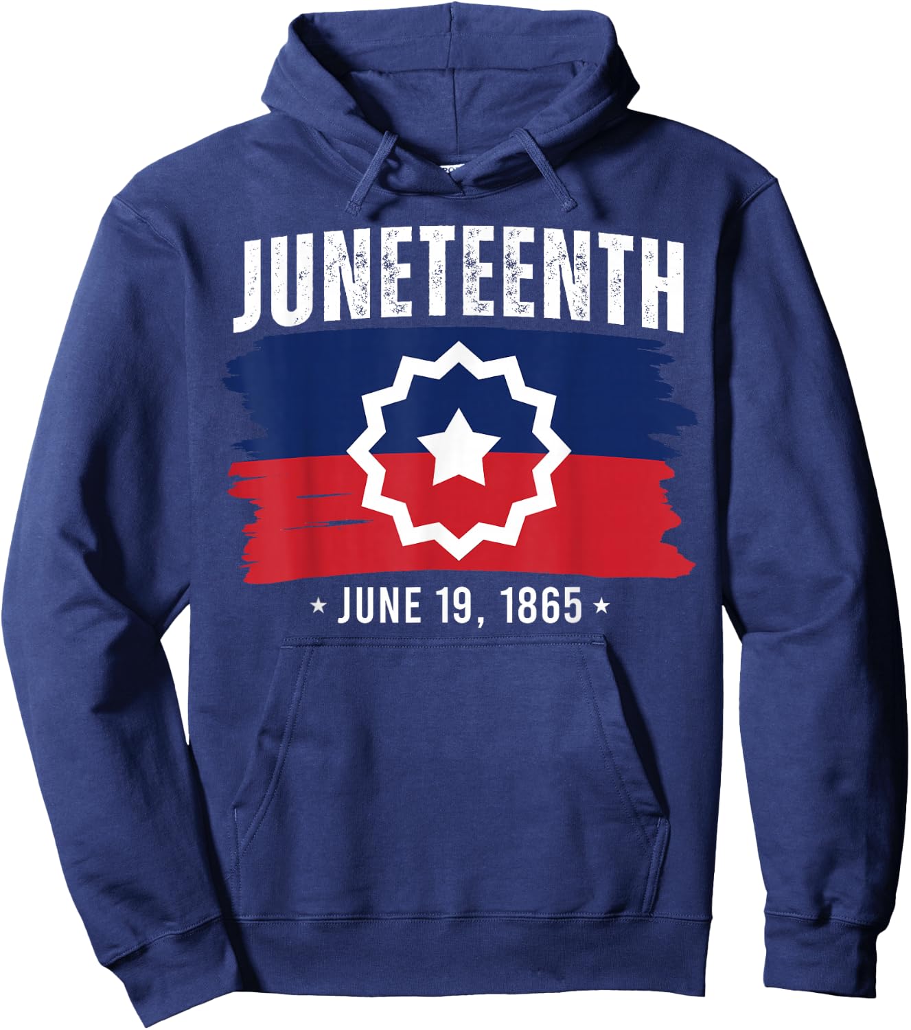 Red White Blue Juneteenth 1865 Meaning Black History Freedom Hoodie - Hoodie | Navy