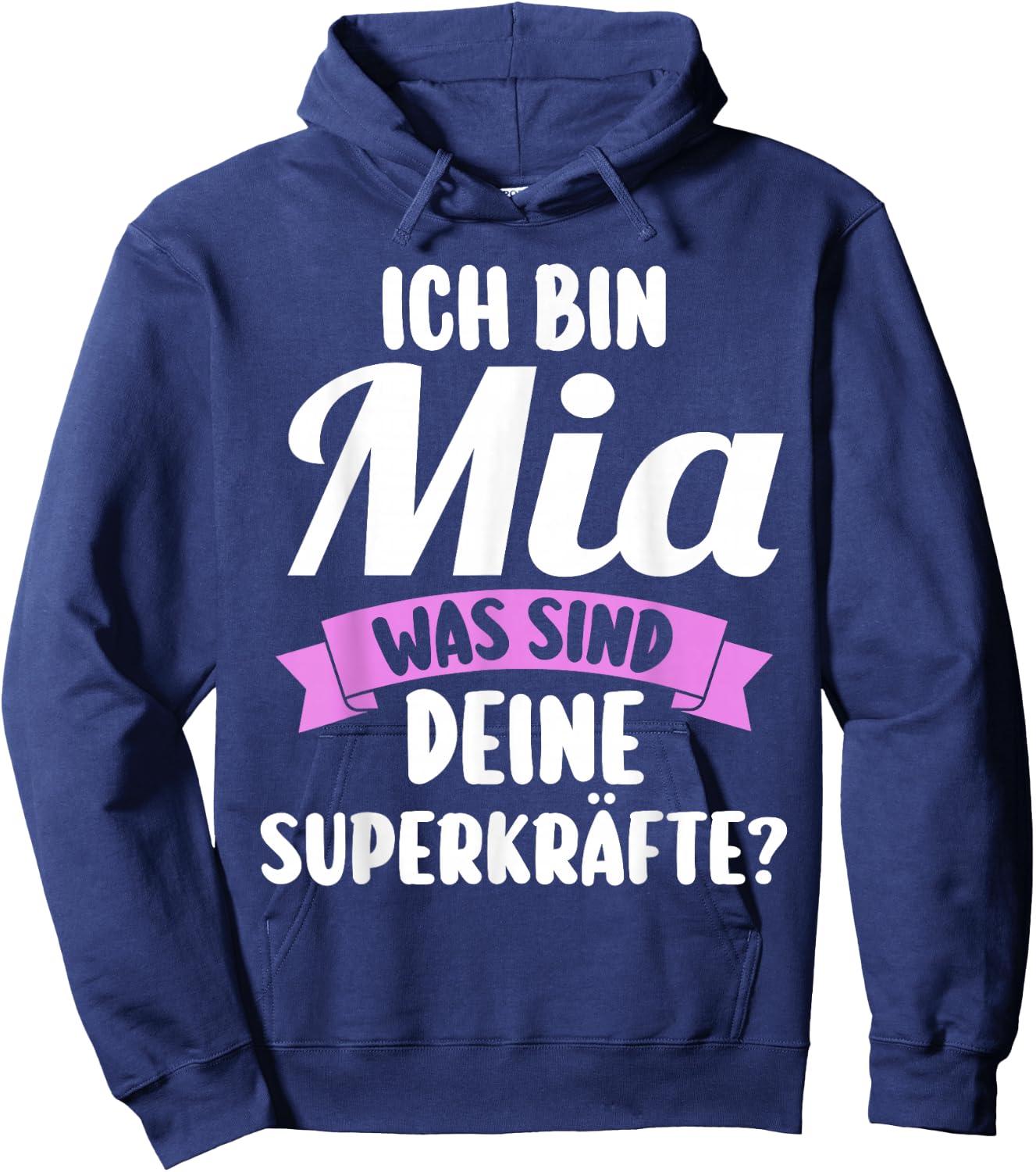 First Name Mia , black Hoodie - Hoodie | Navy