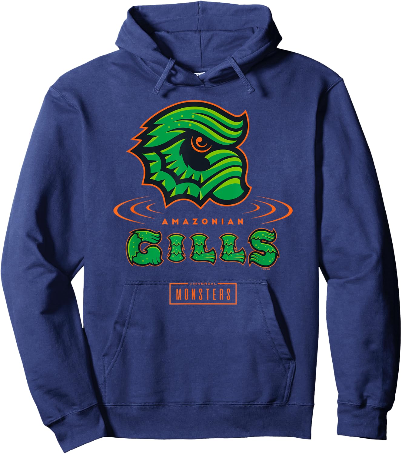 Universal Monsters Creature From The Black Lagoon Gills Hoodie - Hoodie | Navy
