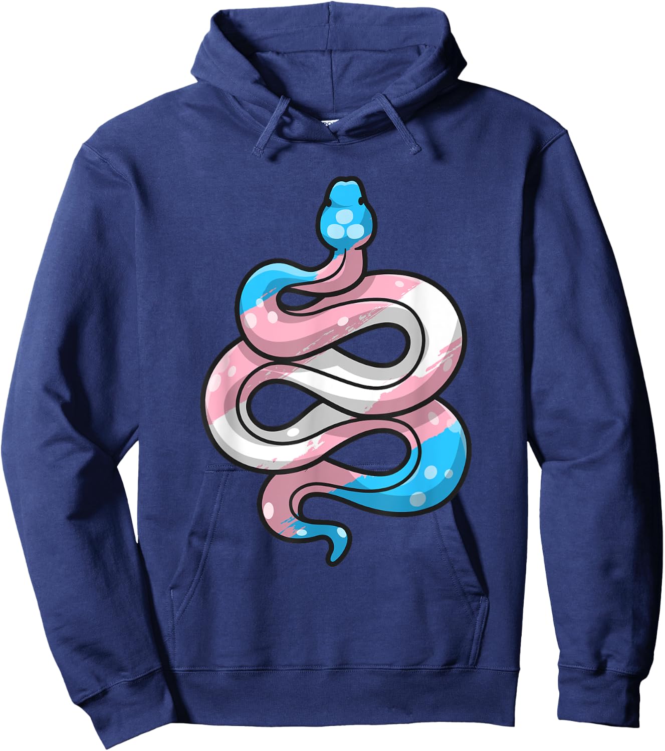 Transgender Pride Stuff Trans Flag Snake Reptile Lover Hoodie - Hoodie | Navy