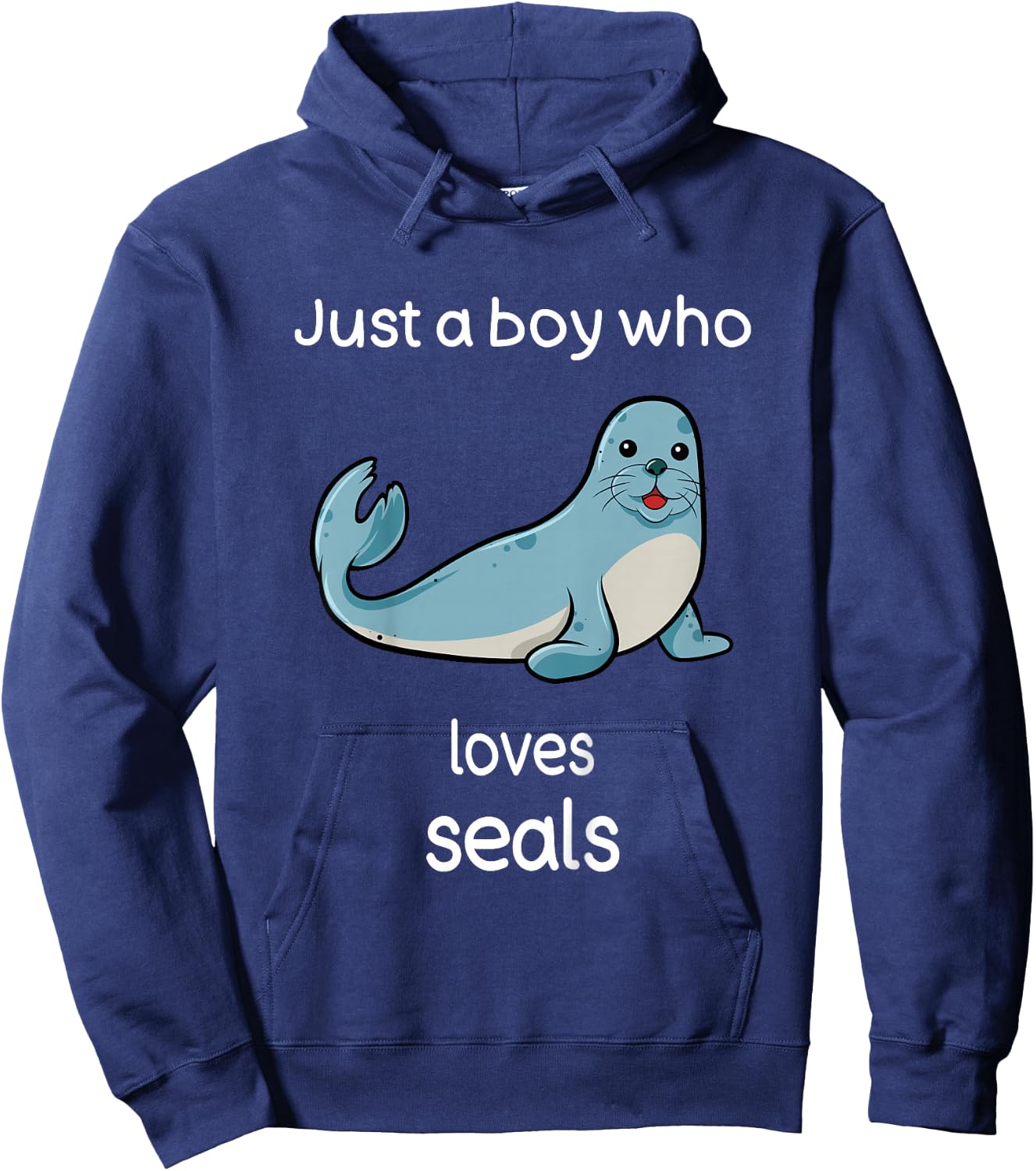 Kids Seal Shirt Boys I Love Seals Kids Seal Lover Hoodie - Hoodie | Navy