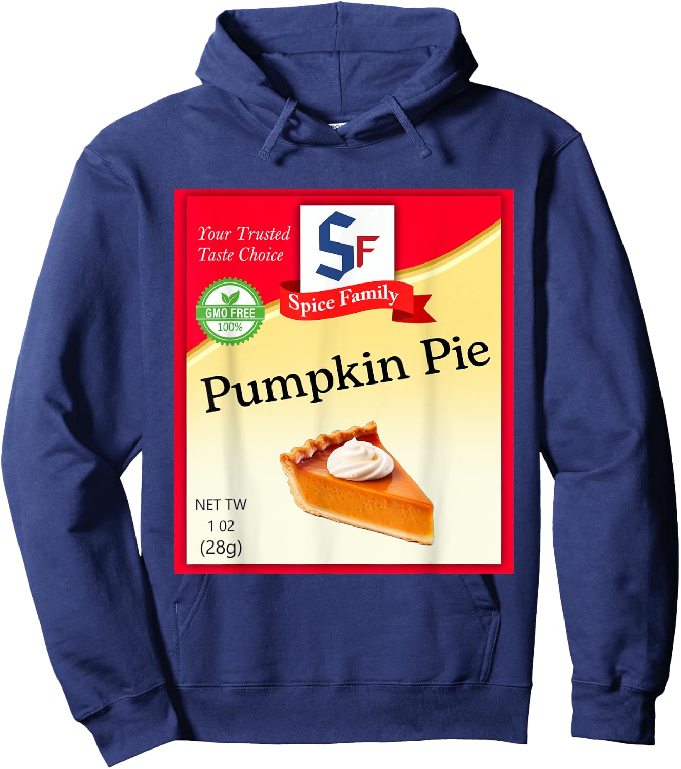 Pumpkin Pie Condiment Costume Holiday Spice Costumes Hoodie - Hoodie | Navy