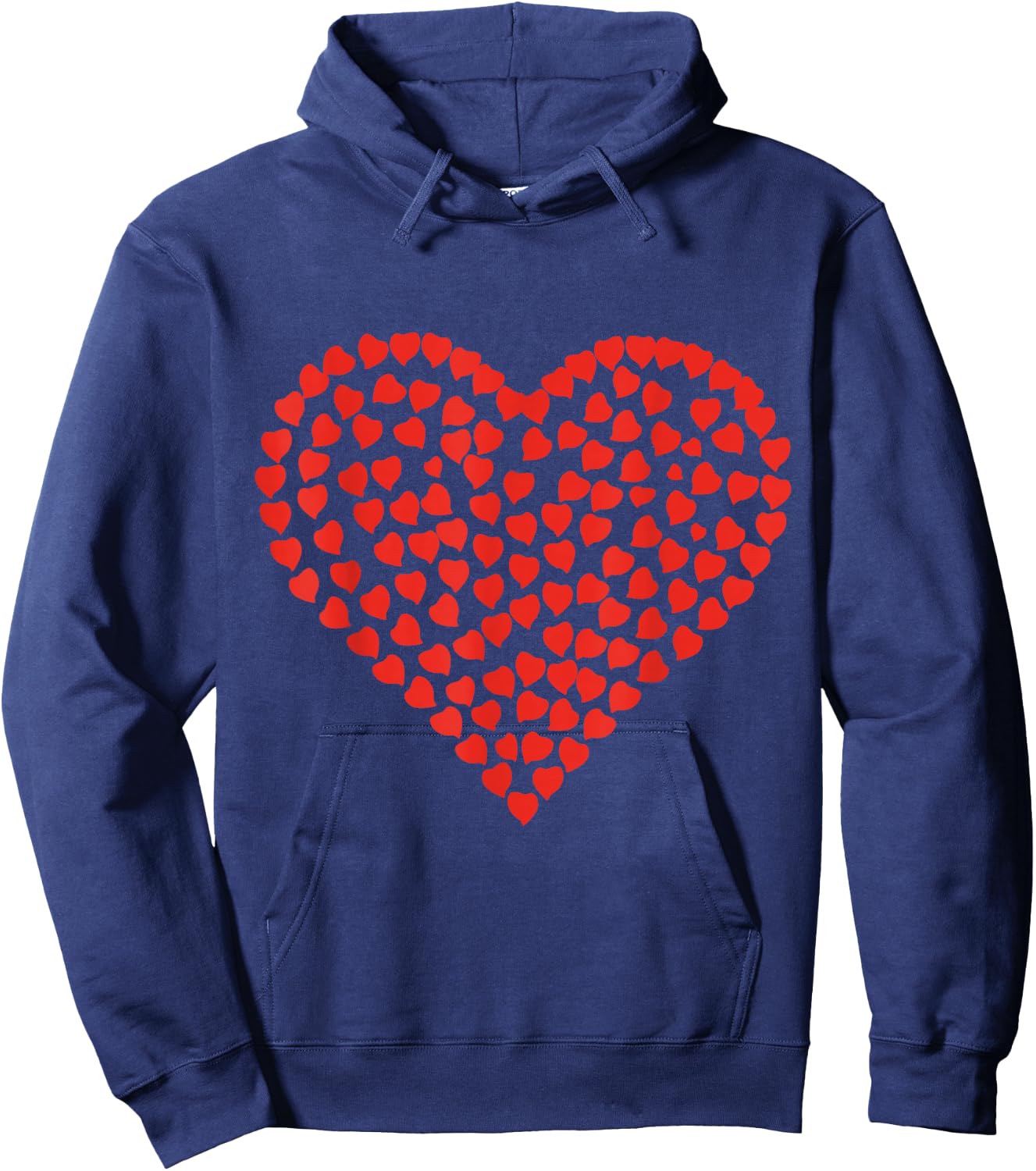 Red Heart Valentine's Day Women Girls Hoodie - Hoodie | Navy