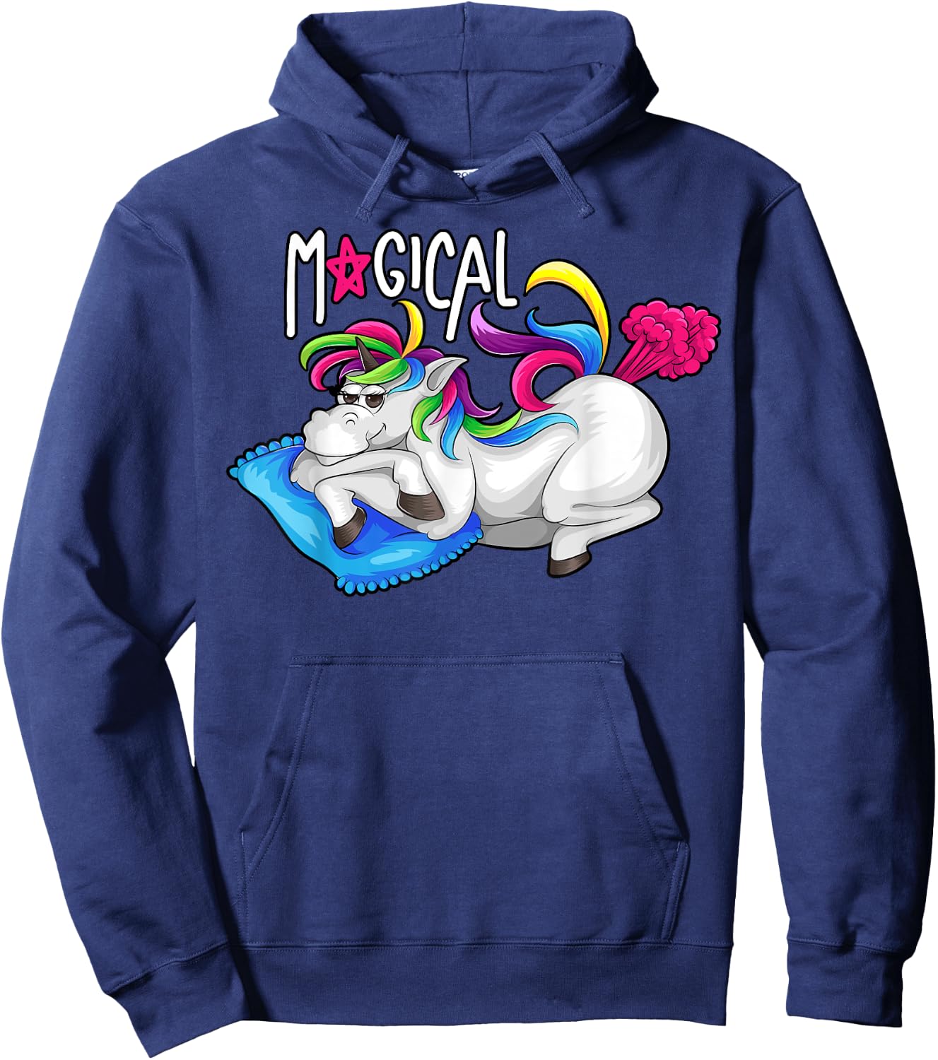 Unicorn Magical Fart | Cool Farting Horses Funny Joke Gift Hoodie - Hoodie | Navy