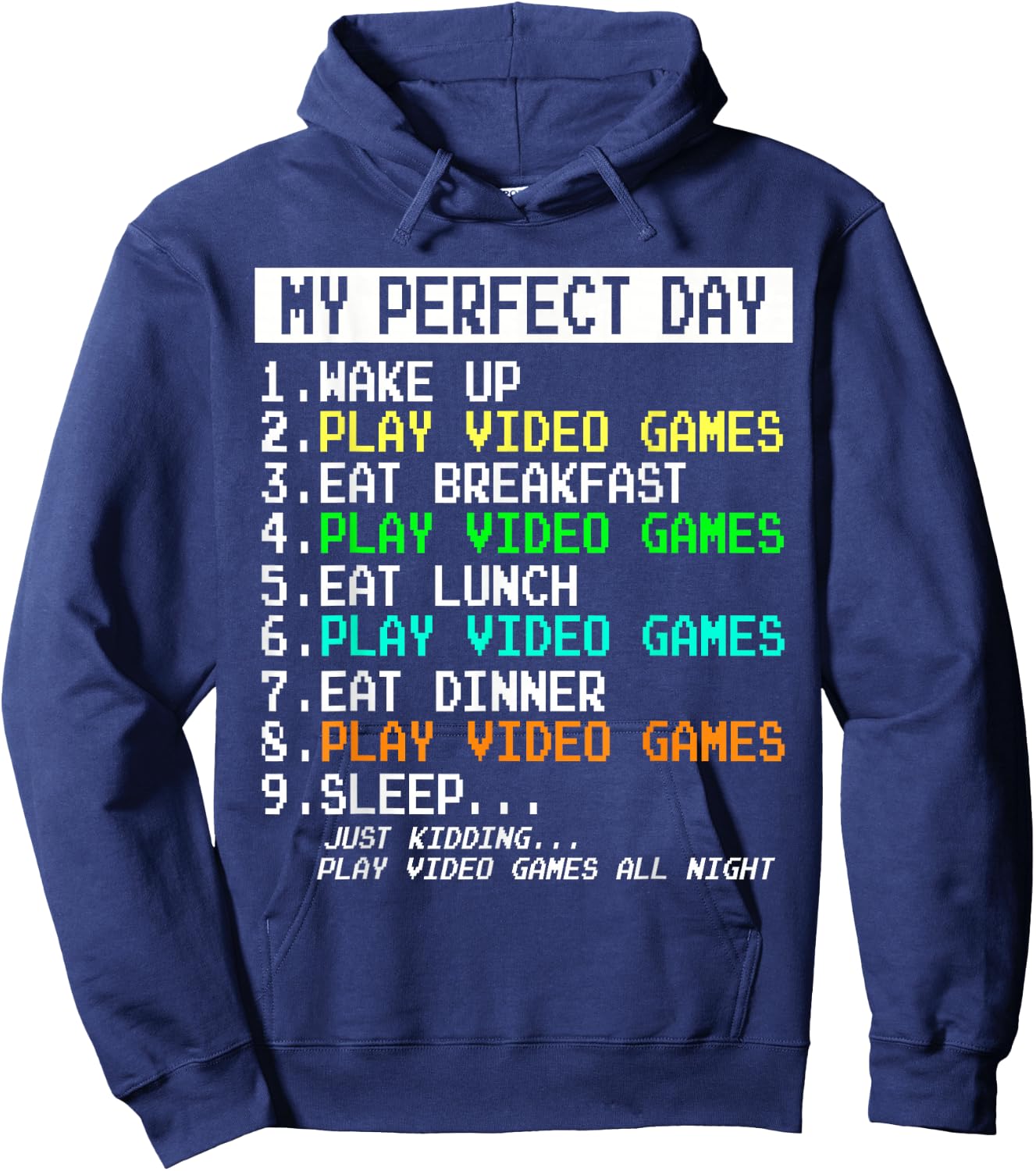 Gaming Apparel Video Game Gamer Gifts Men Boy Funny Humor Hoodie - Hoodie | Navy