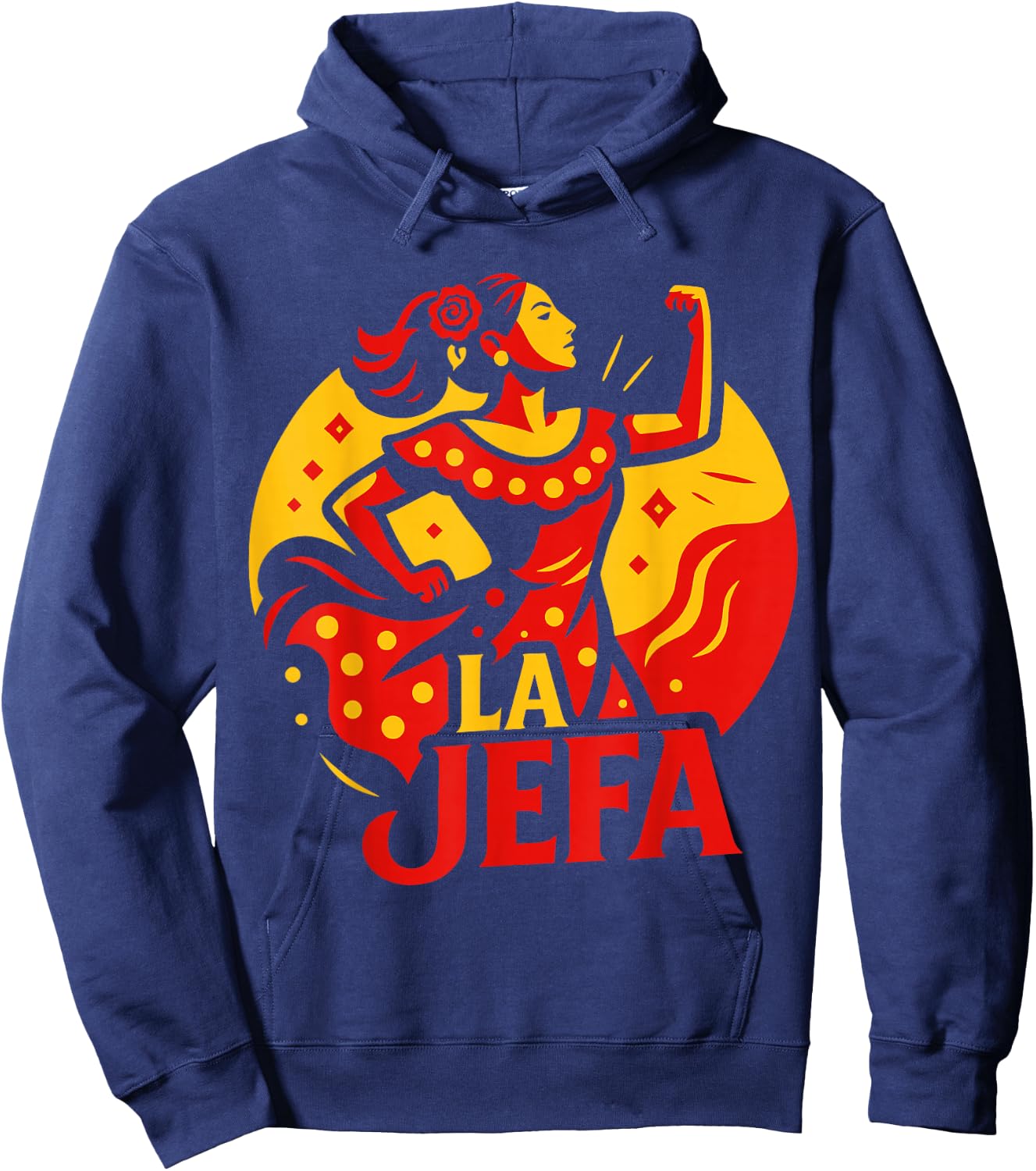 La Jefa The Boss in Spanish Funny Mexican Quote Hoodie - Hoodie | Navy