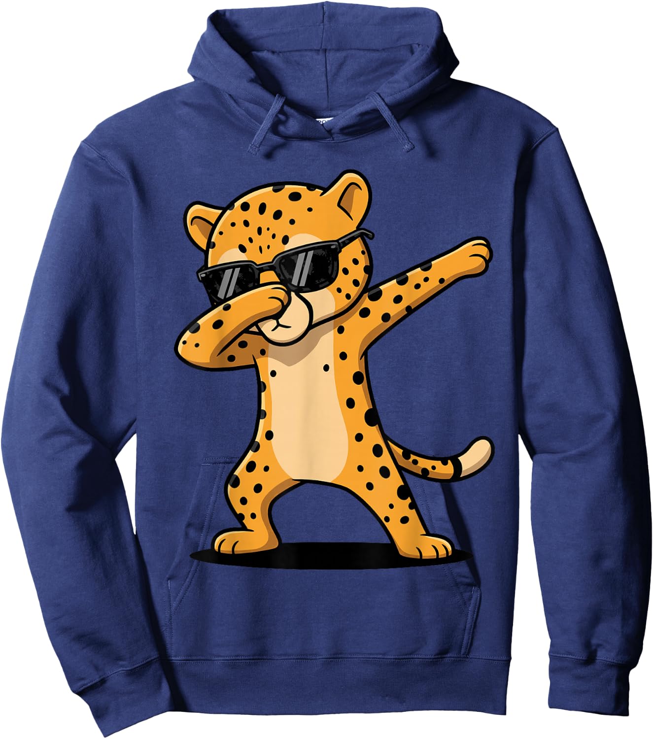 Funny Dabbing Cheetah Shirt Boys Animal Print Cheetah Hoodie - Hoodie | Navy
