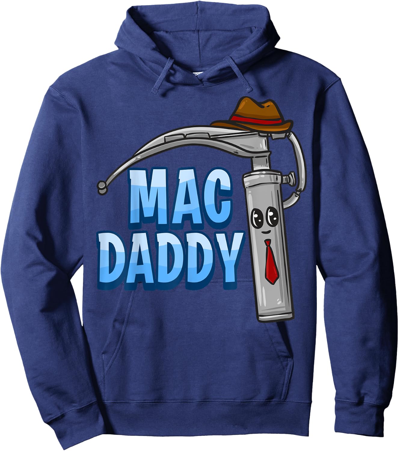 Mac Daddy Anesthesia Laryngoscope Humor Hoodie - Hoodie | Navy