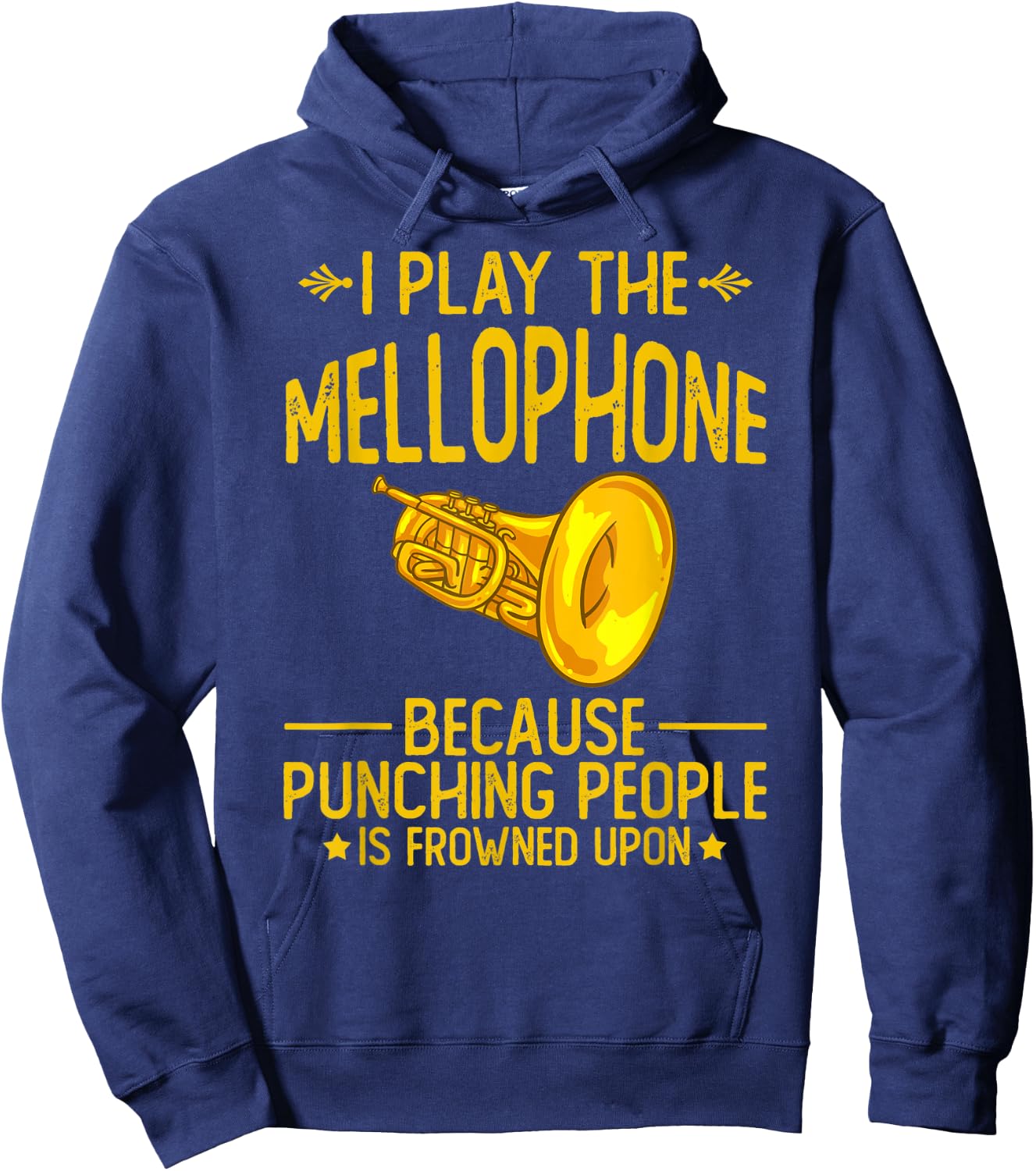 Mellophone Instrument Music Player Beginner Lesson Hoodie - Hoodie | Navy