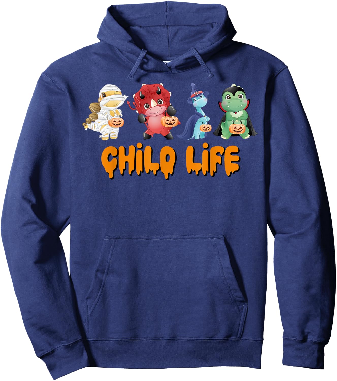 Dinosaur Child Life Specialist Halloween Therapist CLS CCLS Hoodie - Hoodie | Navy