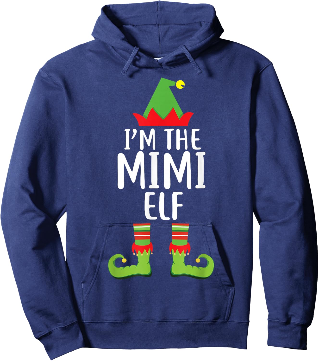 I'm The Mimi Elf Matching Family Christmas Shirt Gift Hoodie - Hoodie | Navy