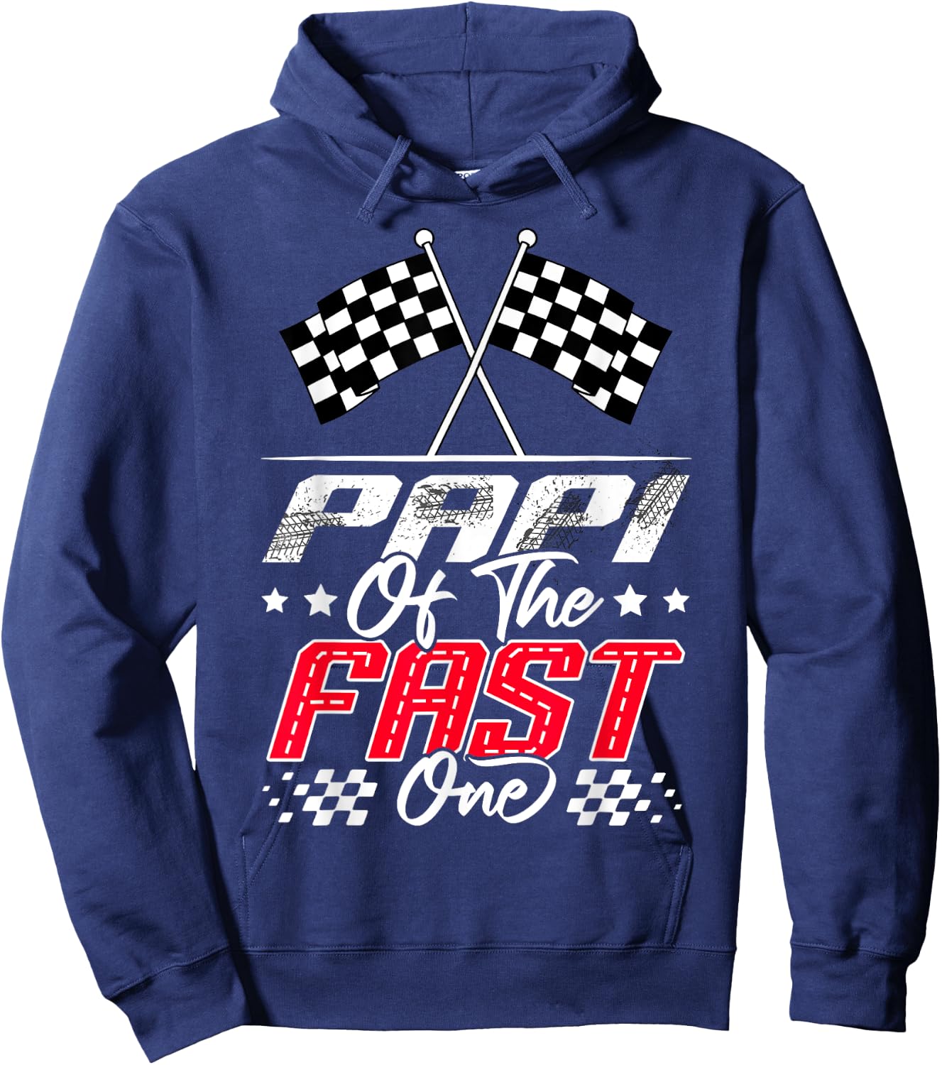 Papi Of The Fast One First Birthday Racing Car Family Hoodie - Hoodie | Navy
