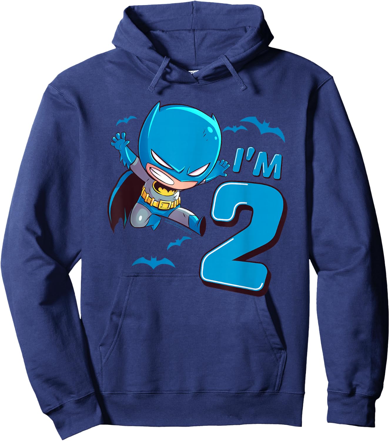 Batman 2nd Birthday Cute I'm 2 Hoodie - Hoodie | Navy