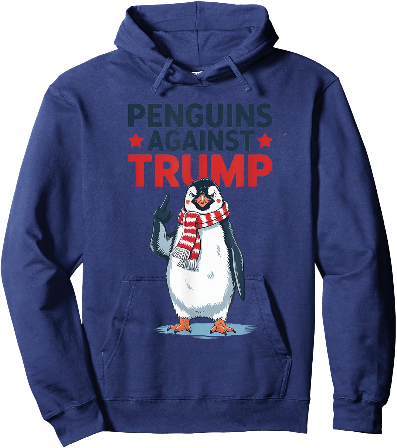 Funny Penguins Against Trump shirt Resist Penguin Activism Hoodie - Hoodie | Navy