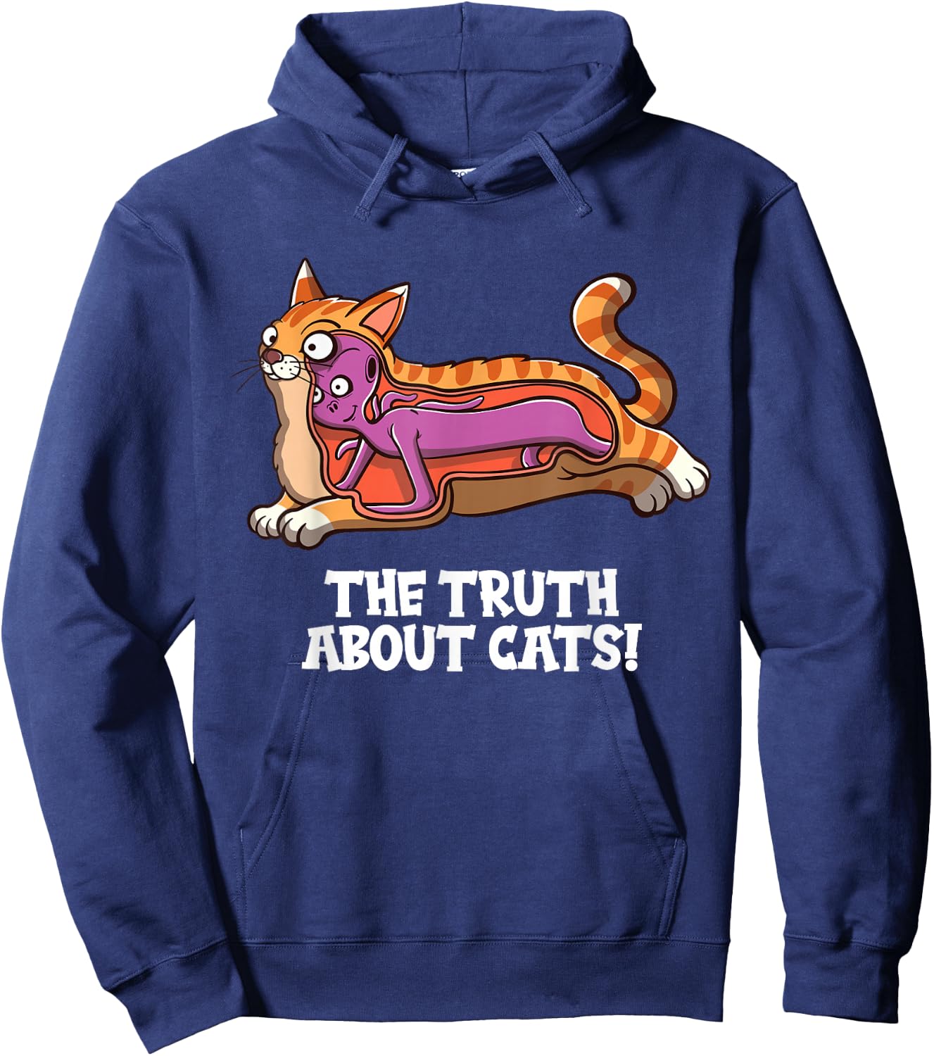 Cats Alien Funny Cat Hoodie - Hoodie | Navy