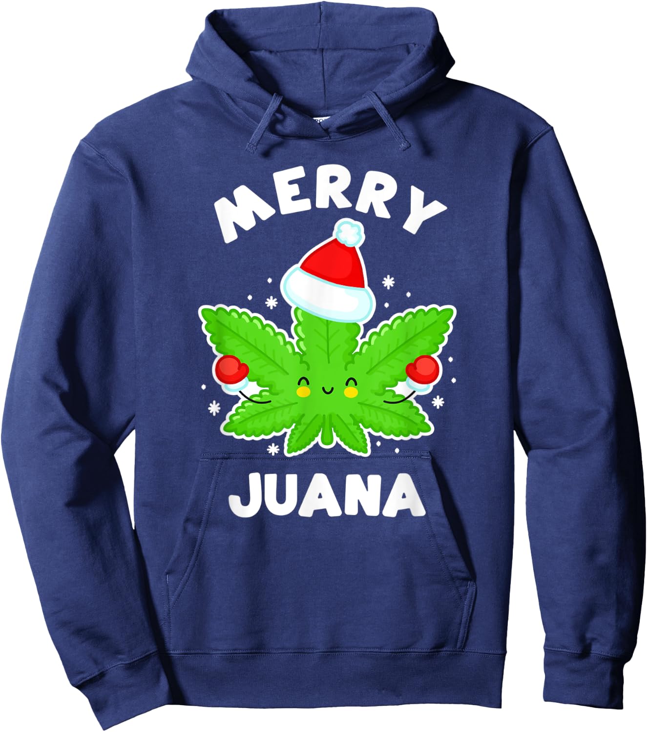 Merry Juana - Funny Christmas Weed Hoodie - Hoodie | Navy