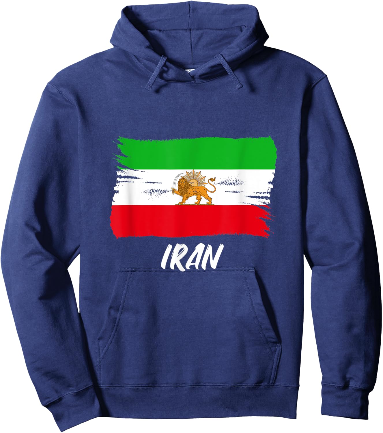 Vintage Old Iranian Lion Flag , black Hoodie - Hoodie | Navy