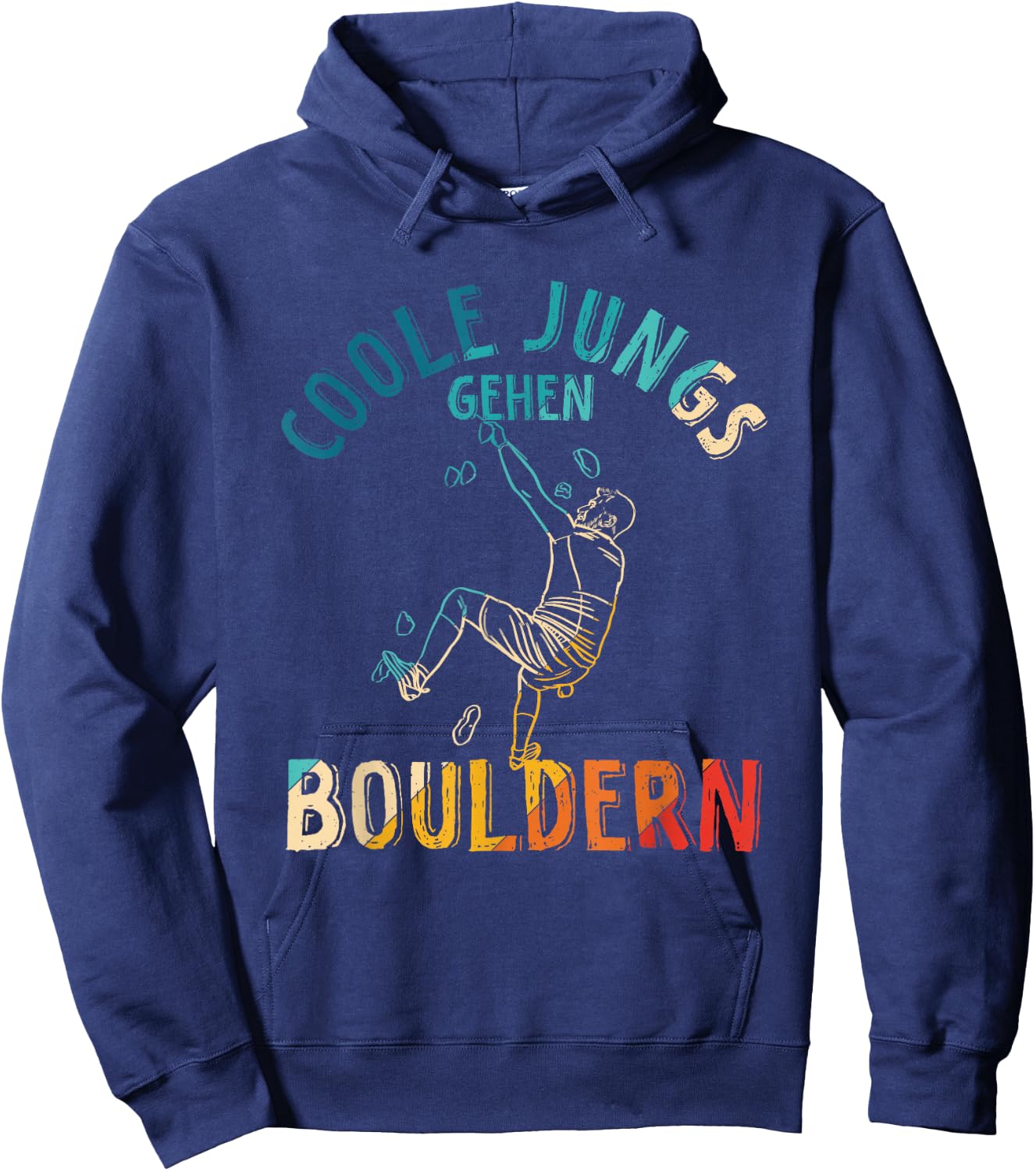 Coole Boys Go Bouldering - Climbing Children's , black Hoodie - Hoodie | Navy