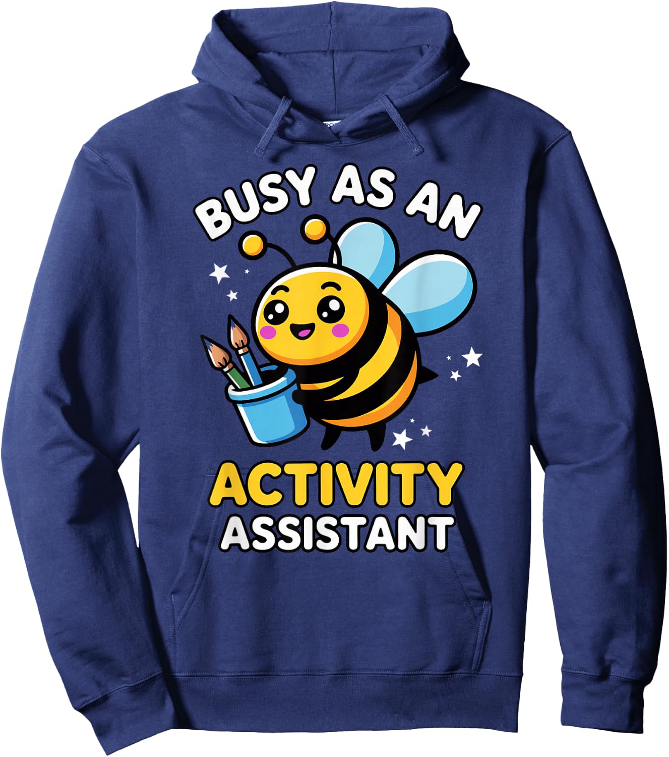 Cute Kawaii Busy Bee Fun Activity Assistant Humor Hoodie - Hoodie | Navy
