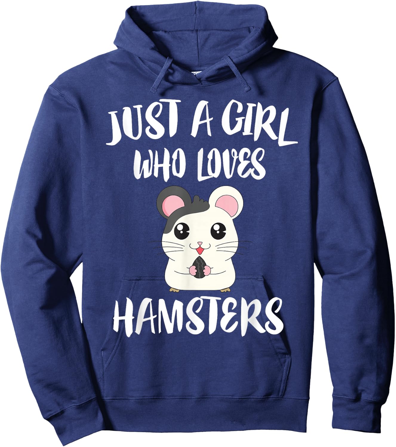 Just A Girl Who Loves Hamsters Animal Gift Hoodie - Hoodie | Navy