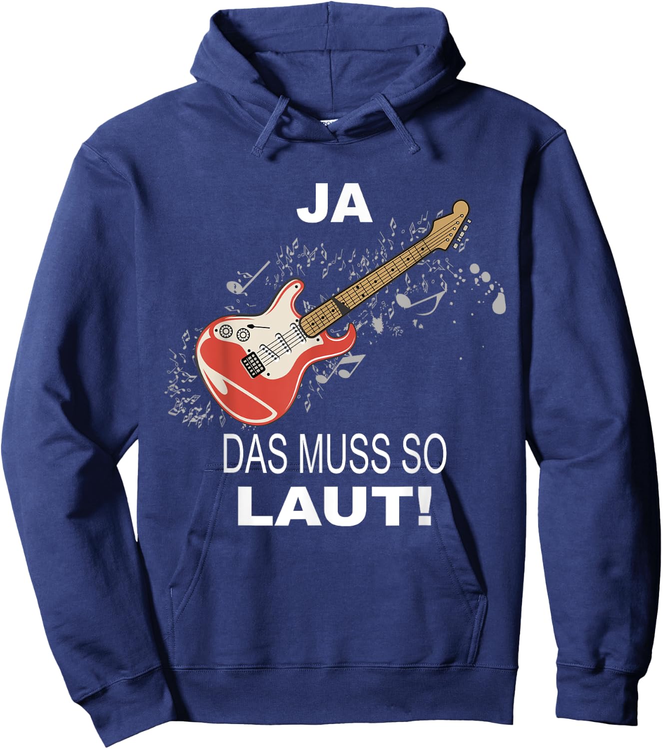 Music Note Guitar , black Hoodie - Hoodie | Navy