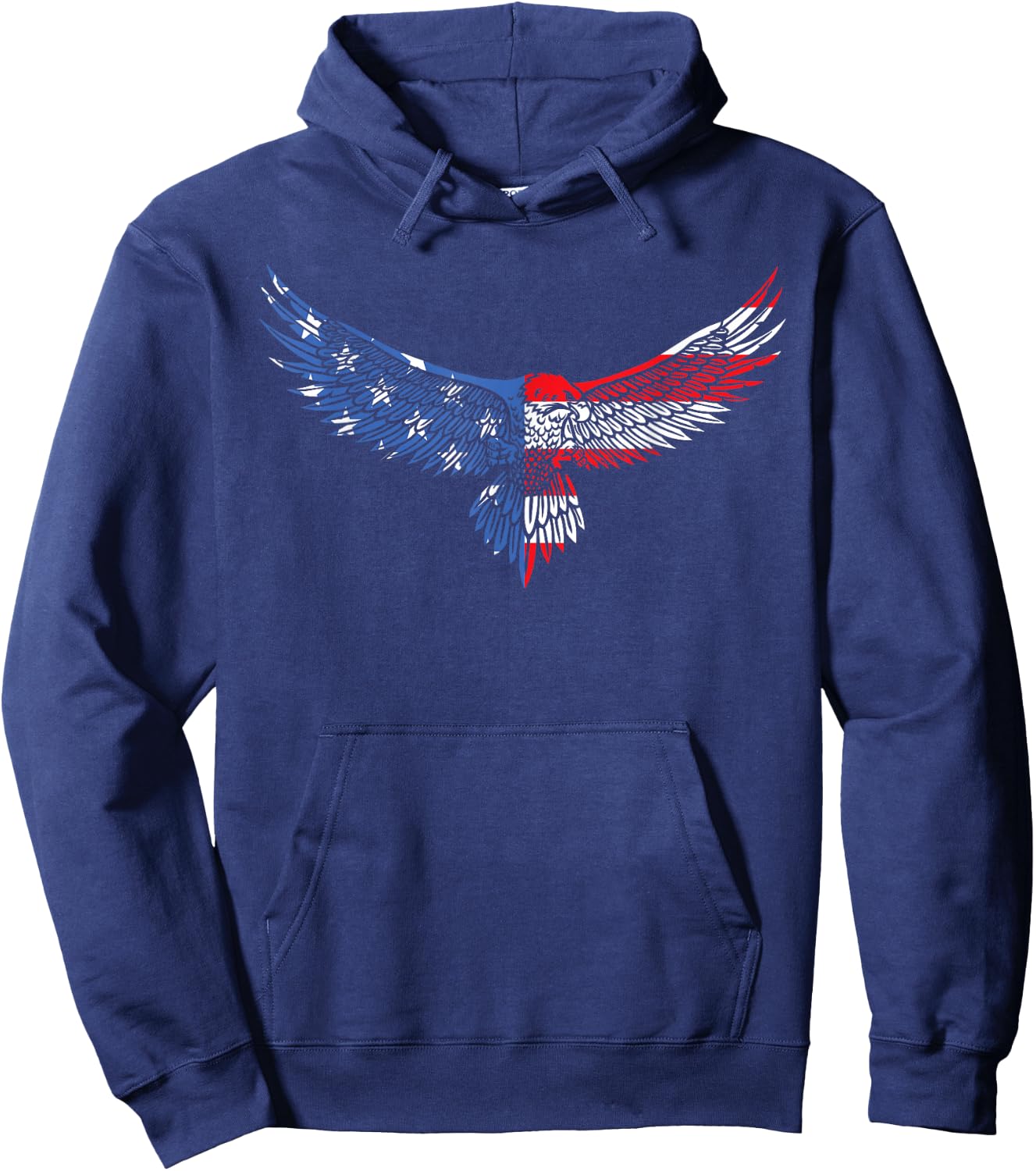American Flag an Eagle Mullet Patriotic Dad Husband Hoodie - Hoodie | Navy