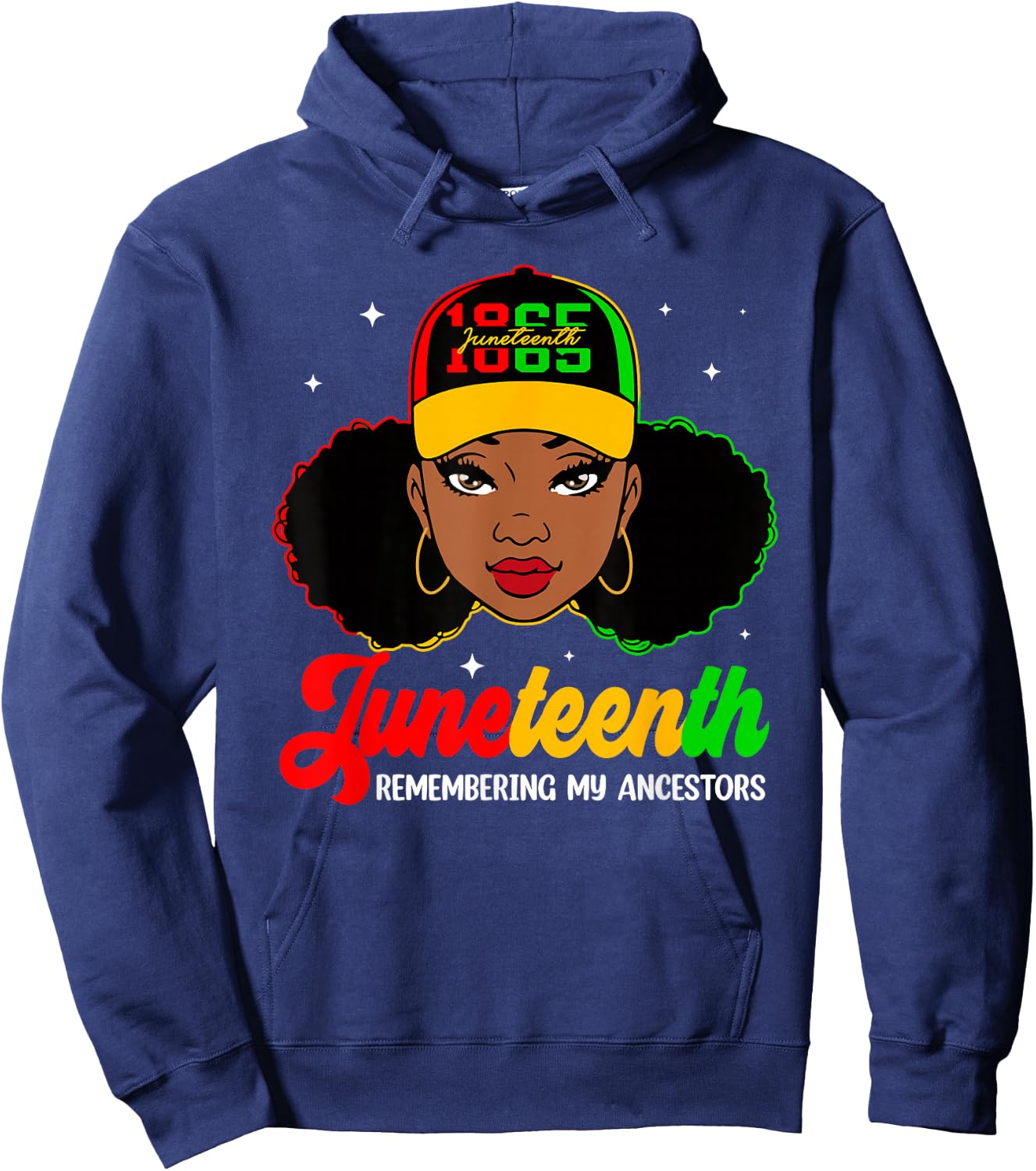 Juneteenth 1865 Remembering My Ancestors Juneteenth Hoodie - Hoodie | Navy