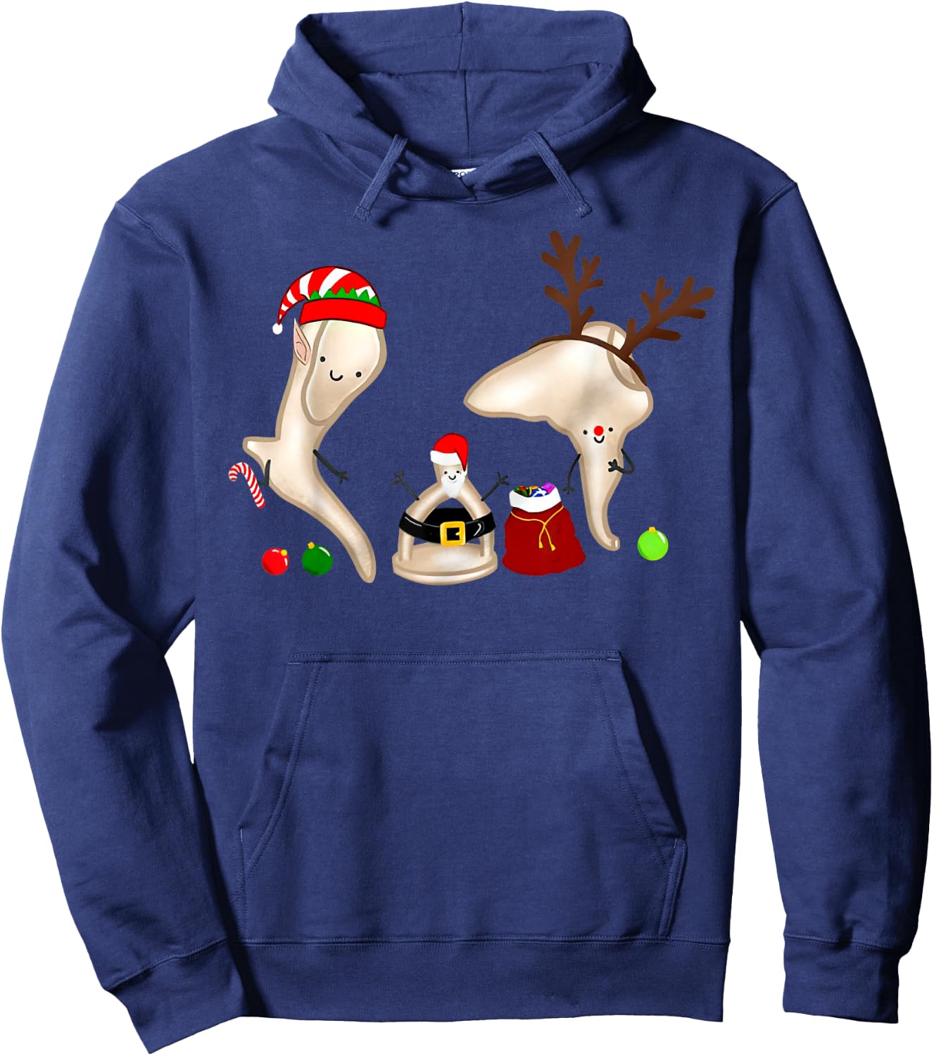 Christmas Ossicle Audiology Audiologist Student ENT Nurse Hoodie - Hoodie | Navy