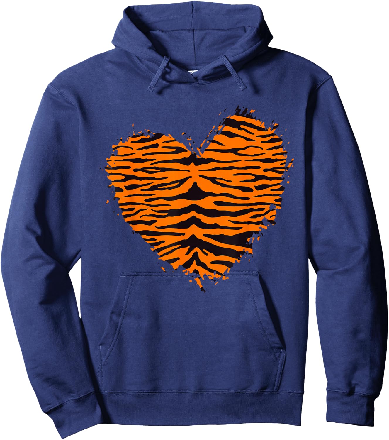 Tiger Heart Stripes Print Cute Tiger Zoo Costume Women Girls , black Hoodie - Hoodie | Navy