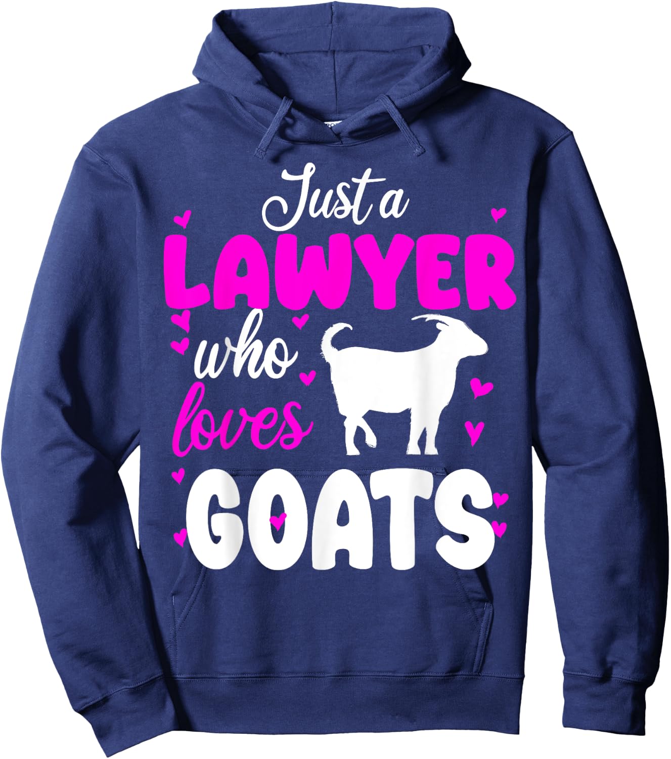 Lawyer Goat Mom Farmer Funny Attorney Graduation 2024 Hoodie - Hoodie | Navy
