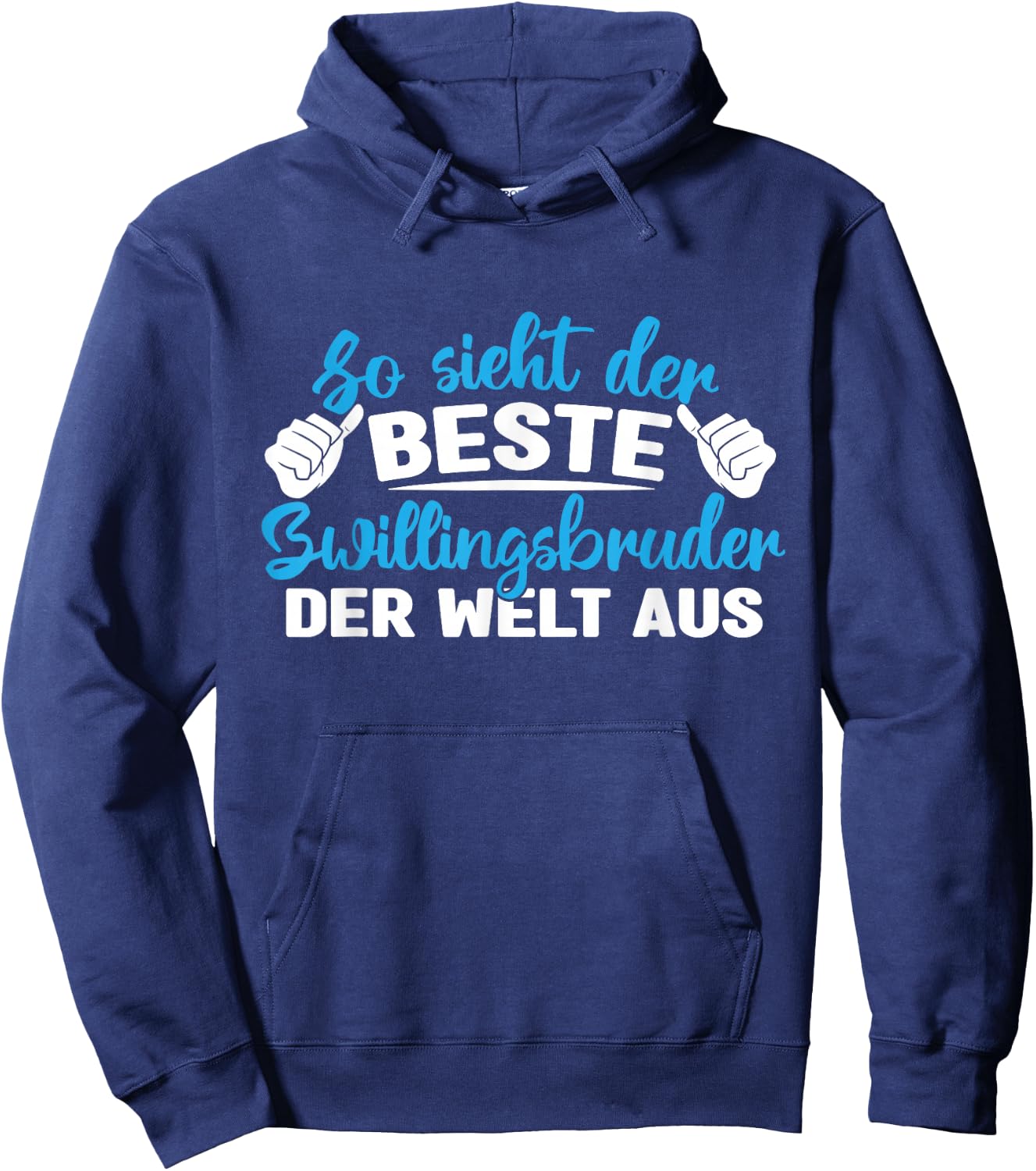 with German Text "Bester Zwillingsbruder Zwillinen", black Hoodie - Hoodie | Navy