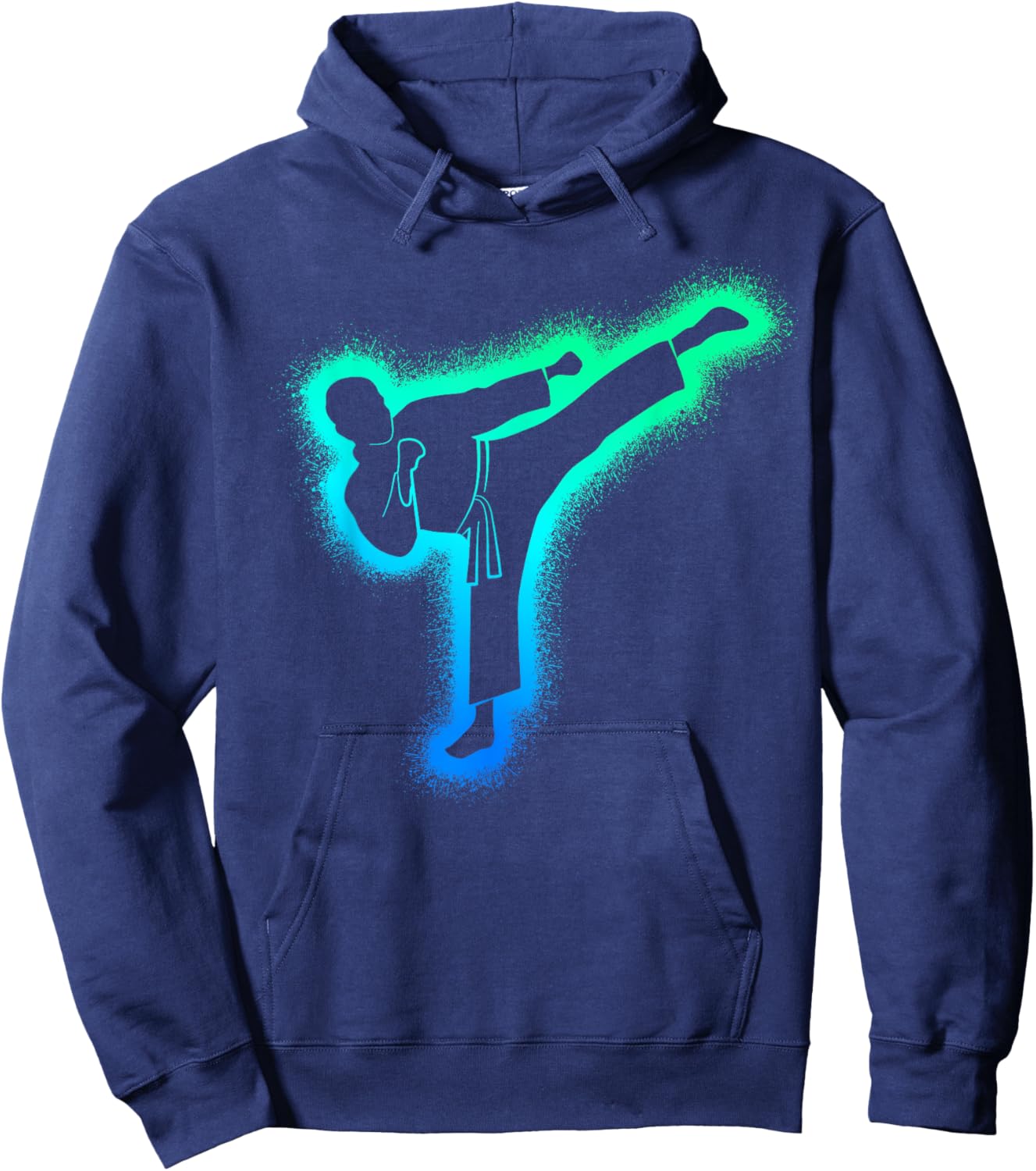 Taekwondo Martial Arts Men's Kids Boys Karate , black Hoodie - Hoodie | Navy