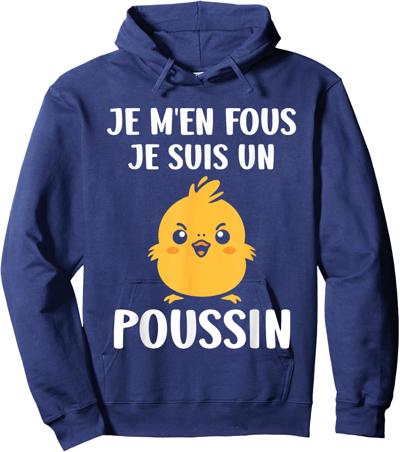 Funny chicks Funny I don't care I'm a chick , Black, S Hoodie - Hoodie | Navy