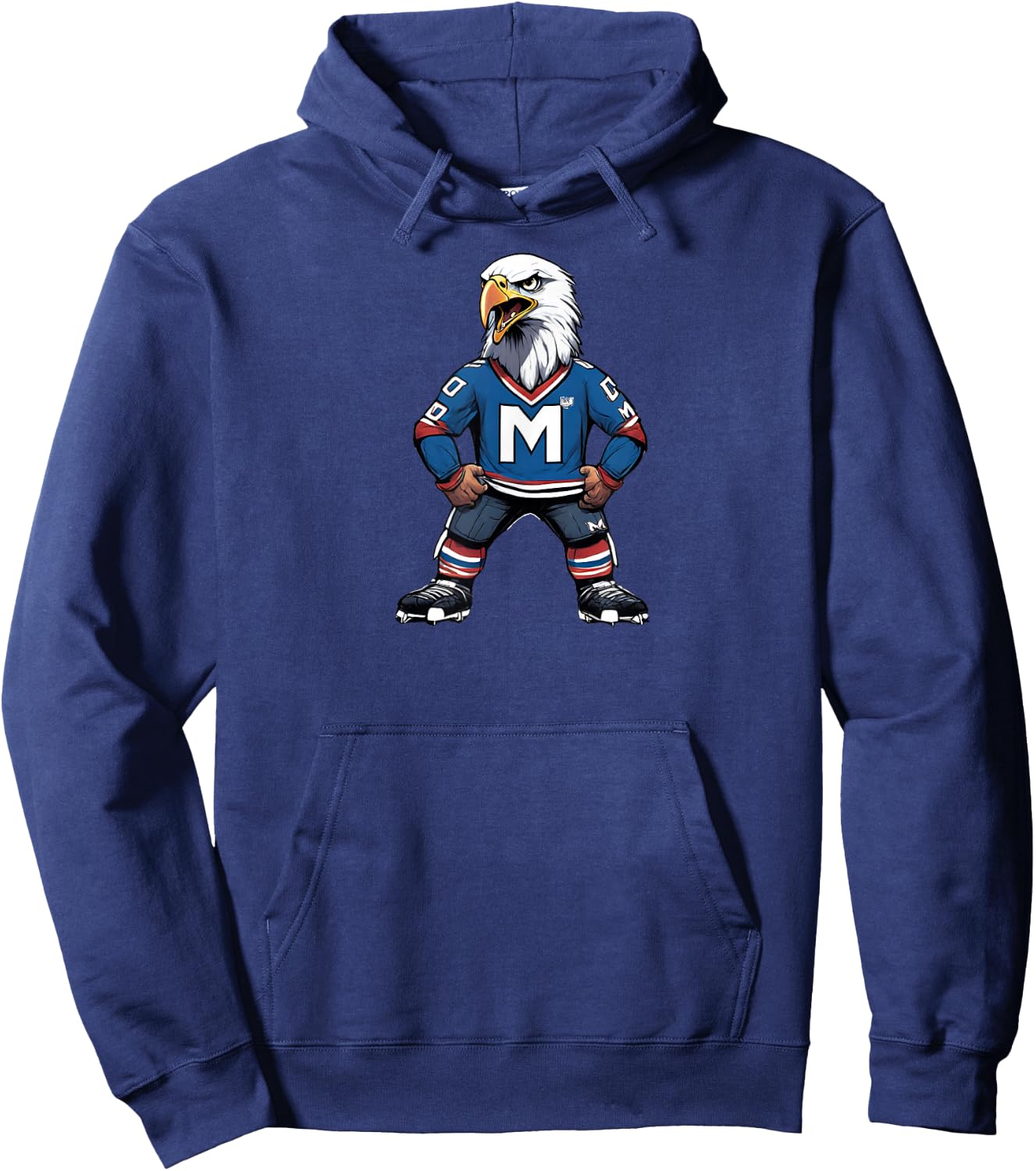 with Adler Fan Ice Hockey Rise Mannheim, black Hoodie - Hoodie | Navy