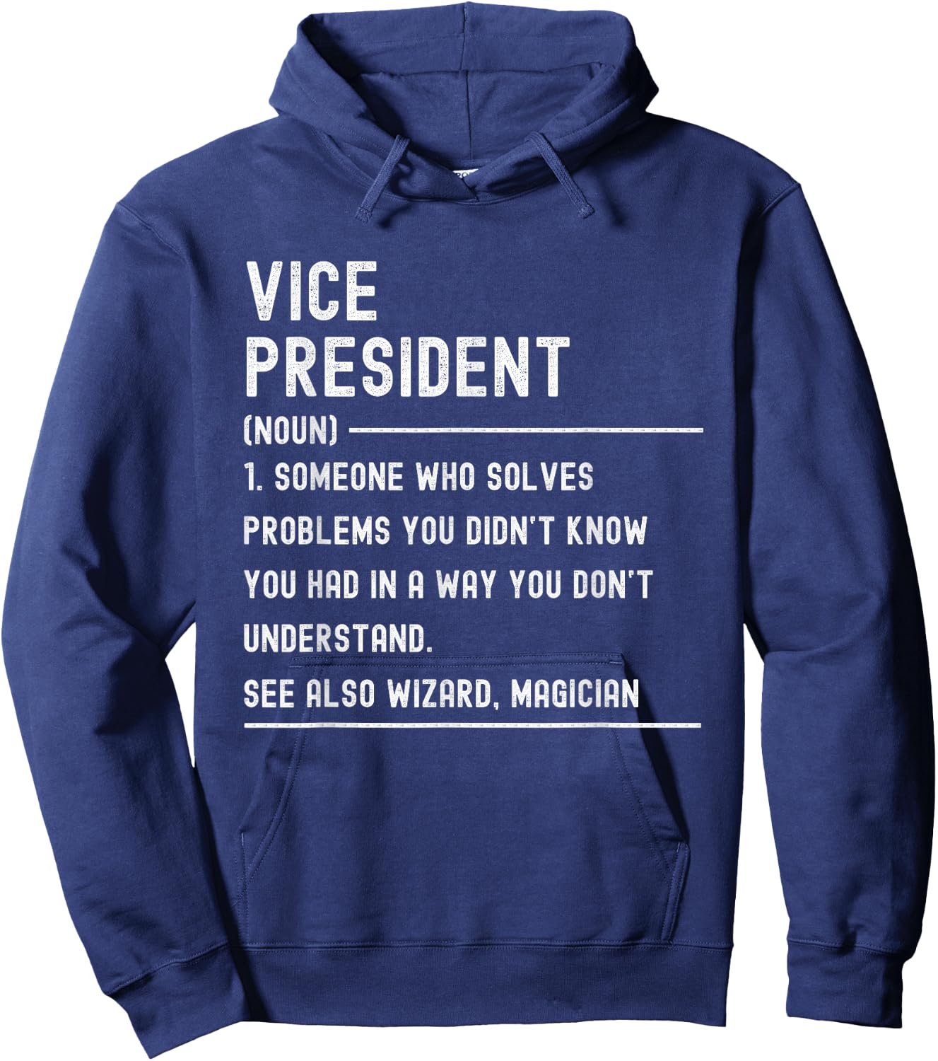Vice President Definition Shirts Funny Job Title Hoodie - Hoodie | Navy