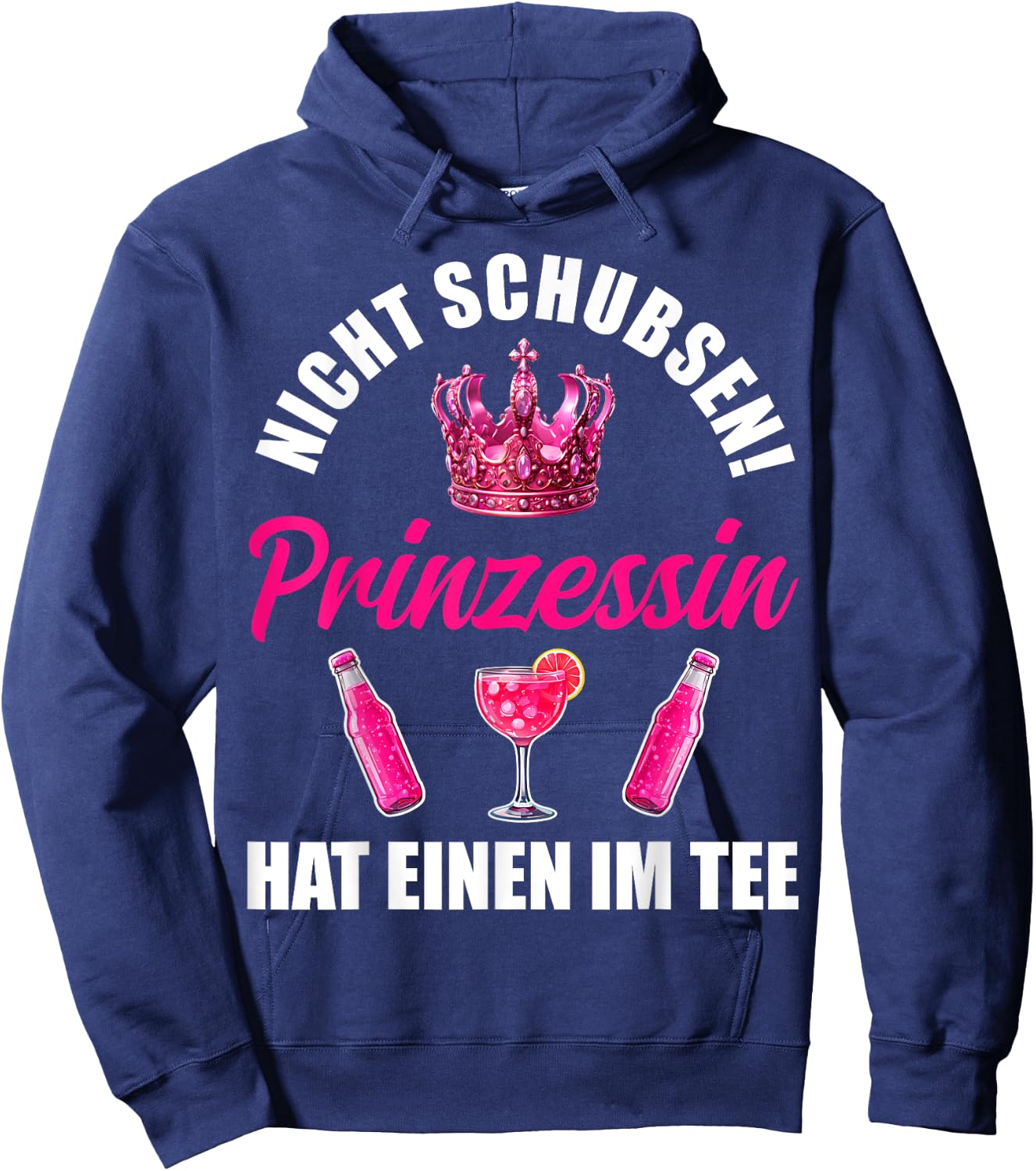 Princess Not Pushing JGA Party Mallorca Malle Saufen , black Hoodie - Hoodie | Navy