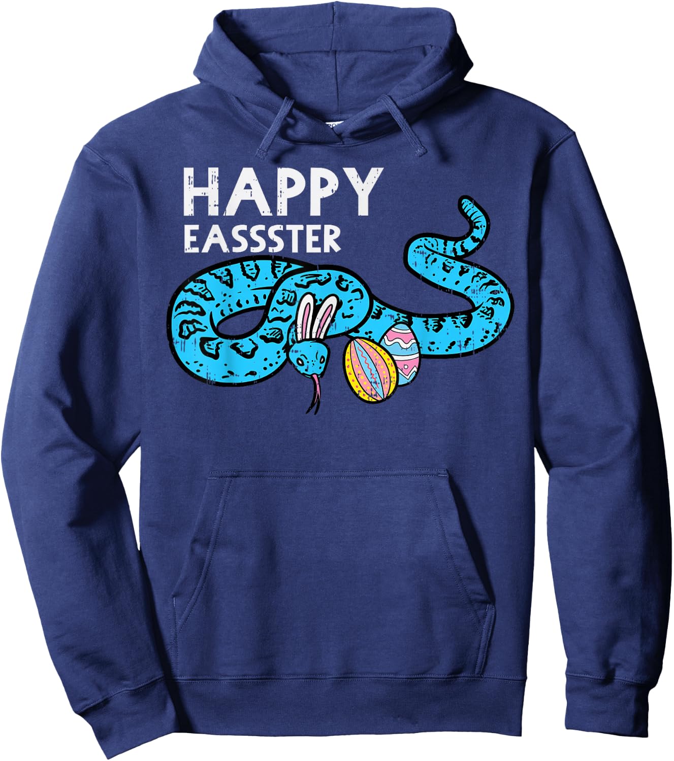 Happy Easter Snake Bunny Funny Egg Hunt Animal Men Women Kid Hoodie - Hoodie | Navy