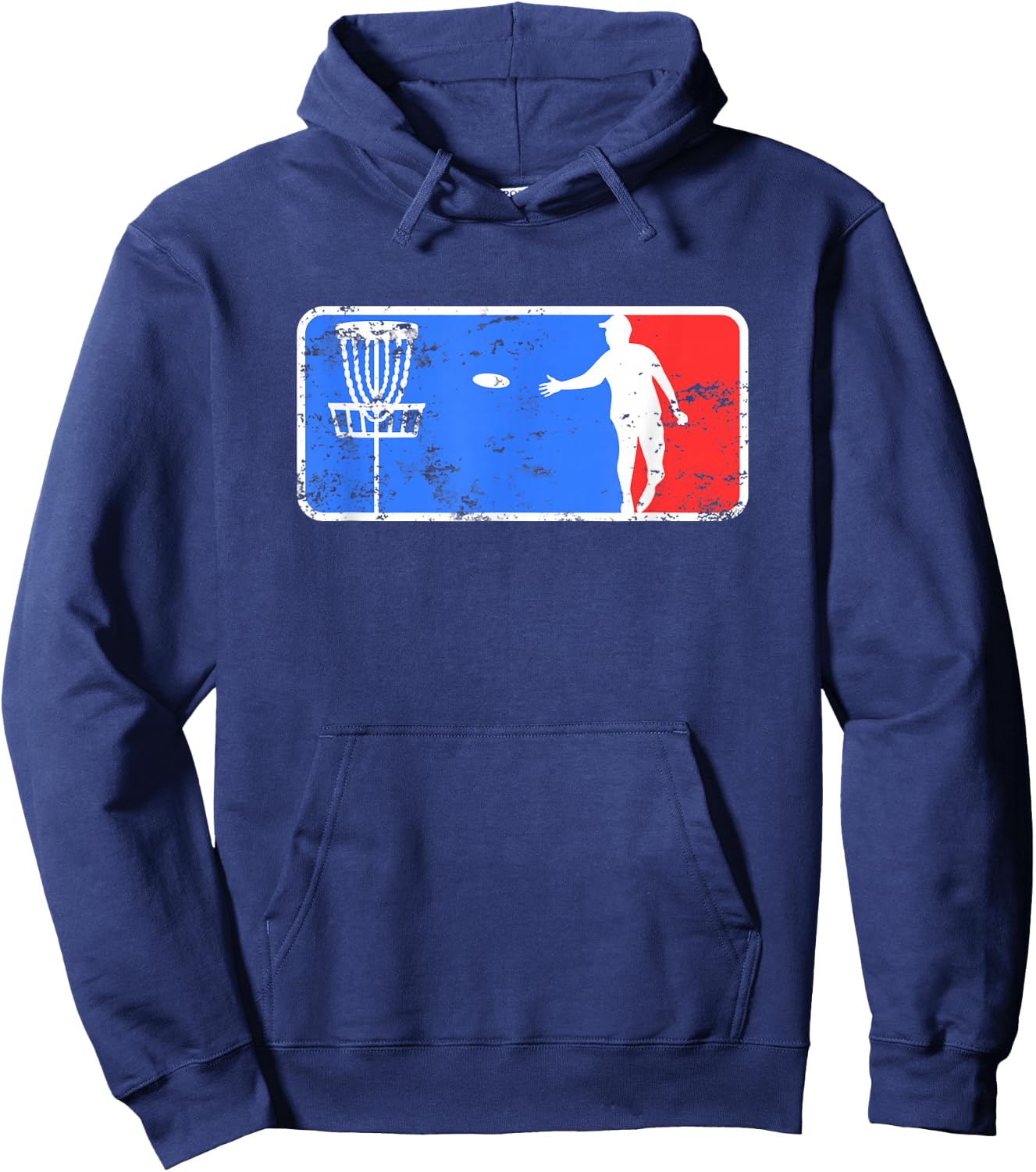 Retro Frisbee Disc Golf Hoodie - Hoodie | Navy
