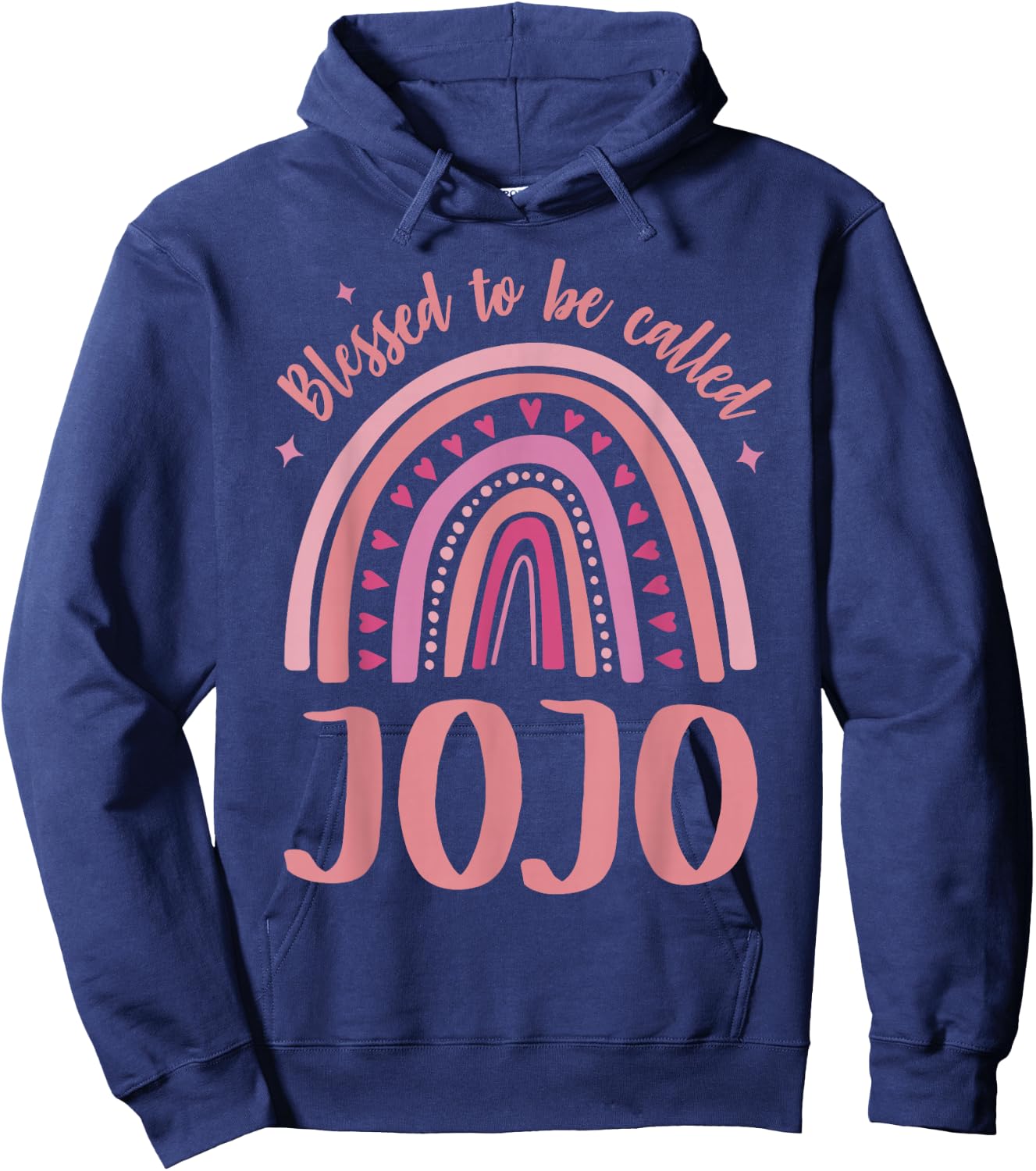 Jojo for Grandma Women Mother's Day Blessed Jojo Hoodie - Hoodie | Navy