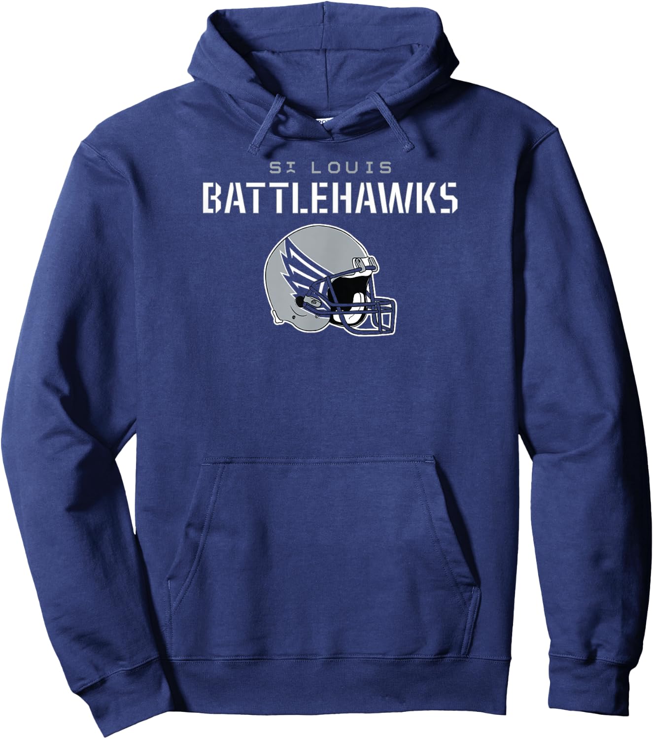 St. Louis Battlehawks - Vintage Helmet - St. Louis Football Hoodie - Hoodie | Navy