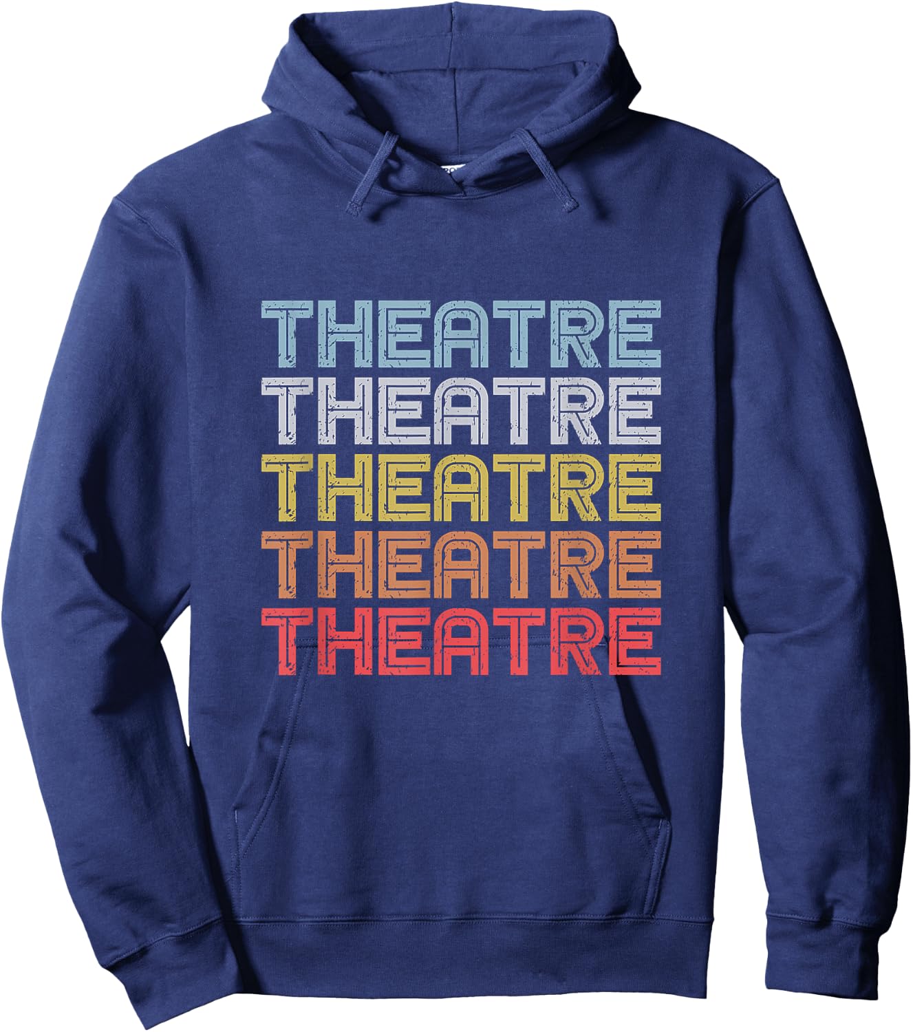 Retro Theatre Shirt Act Drama Teenagers Gift Youth Kids Hoodie - Hoodie | Navy